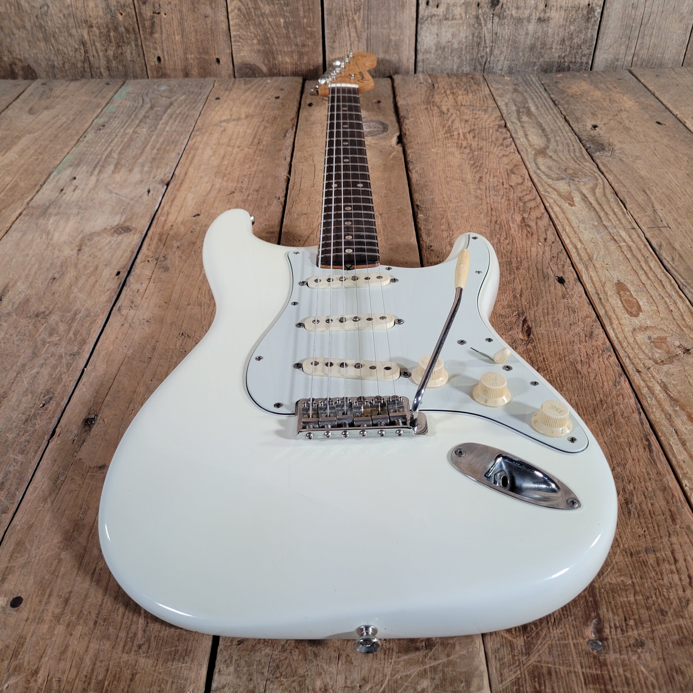 Fender Stratocaster Slab Board 1961 Fiesta Refinish Olympic White