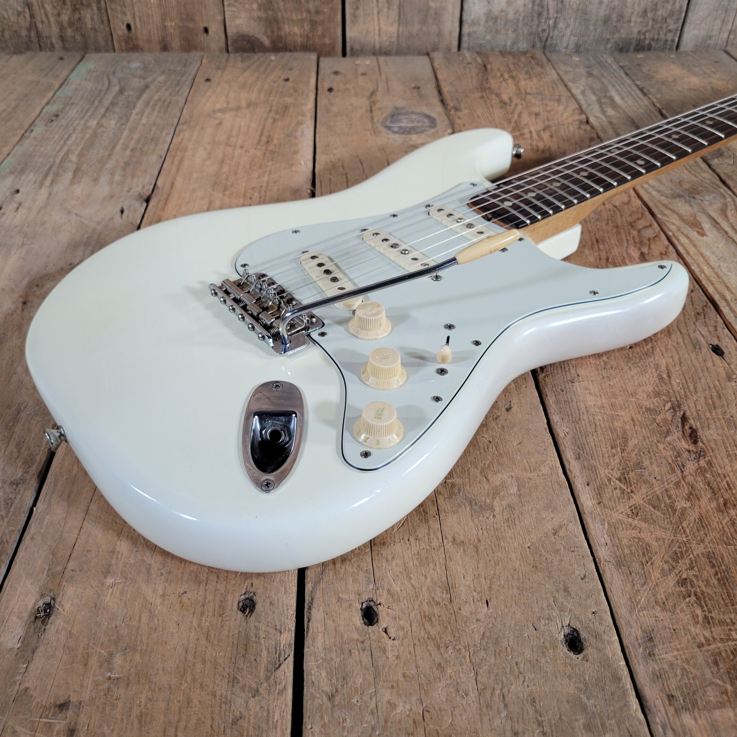 Fender Stratocaster Slab Board 1961 Fiesta Refinish Olympic White