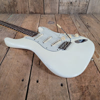 Fender Stratocaster Slab Board 1961 Fiesta Refinish Olympic White