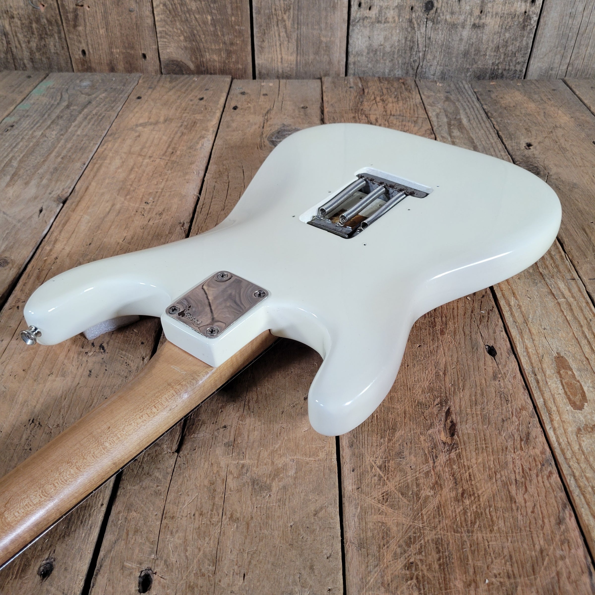 Fender Stratocaster Slab Board 1961 Fiesta Refinish Olympic White