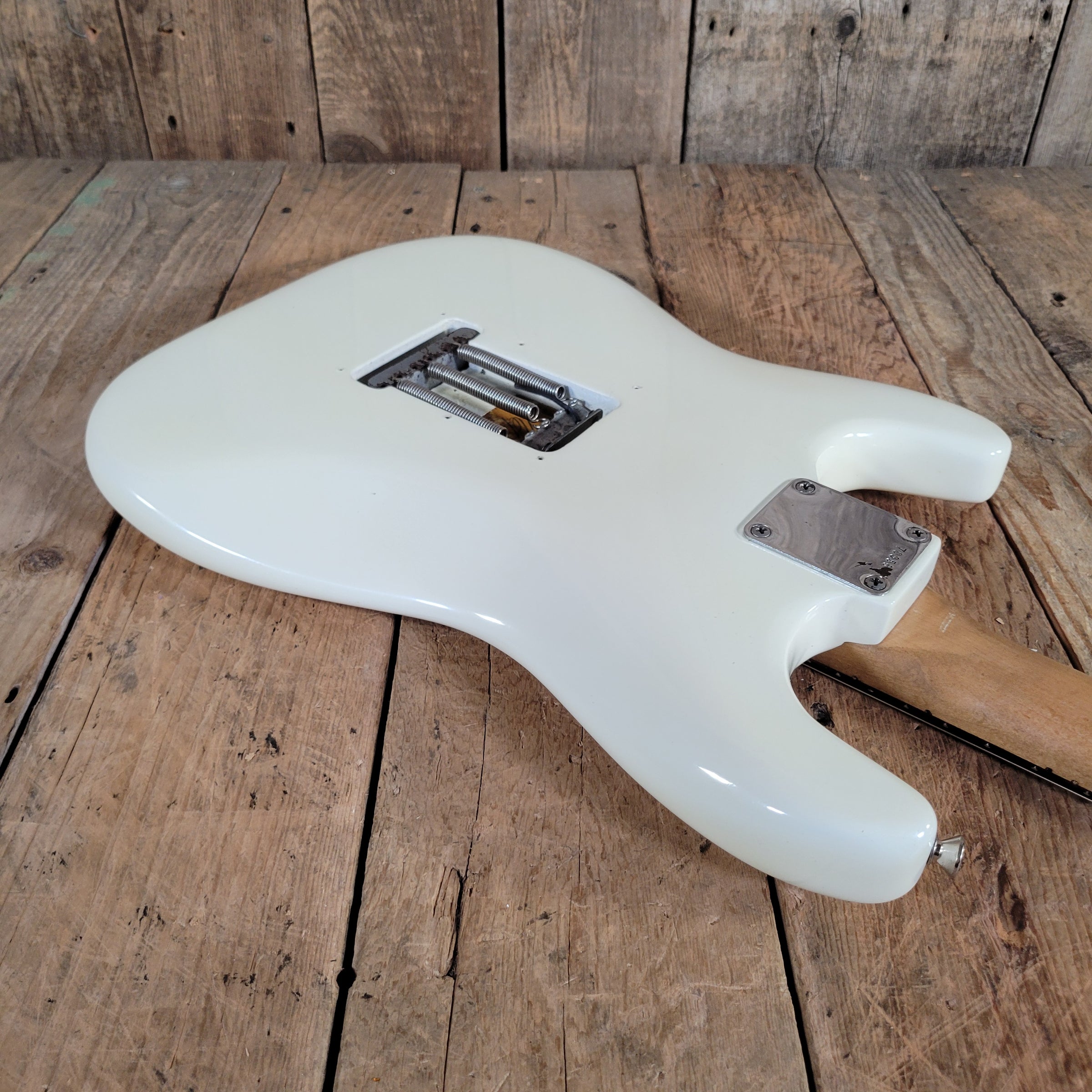 Fender Stratocaster Slab Board 1961 Fiesta Refinish Olympic White