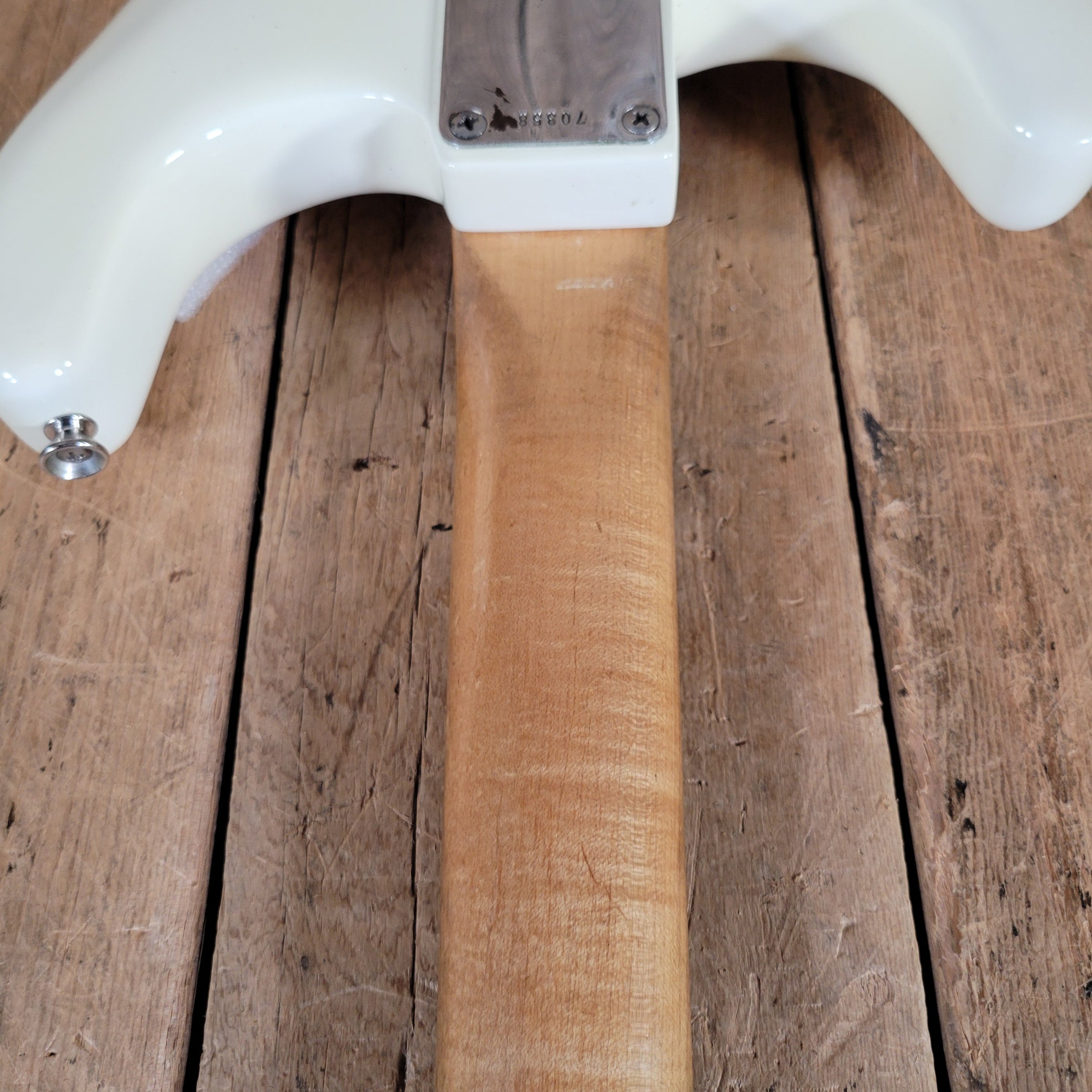 Fender Stratocaster Slab Board 1961 Fiesta Refinish Olympic White