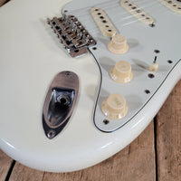 Fender Stratocaster Slab Board 1961 Fiesta Refinish Olympic White