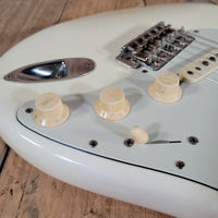 Fender Stratocaster Slab Board 1961 Fiesta Refinish Olympic White