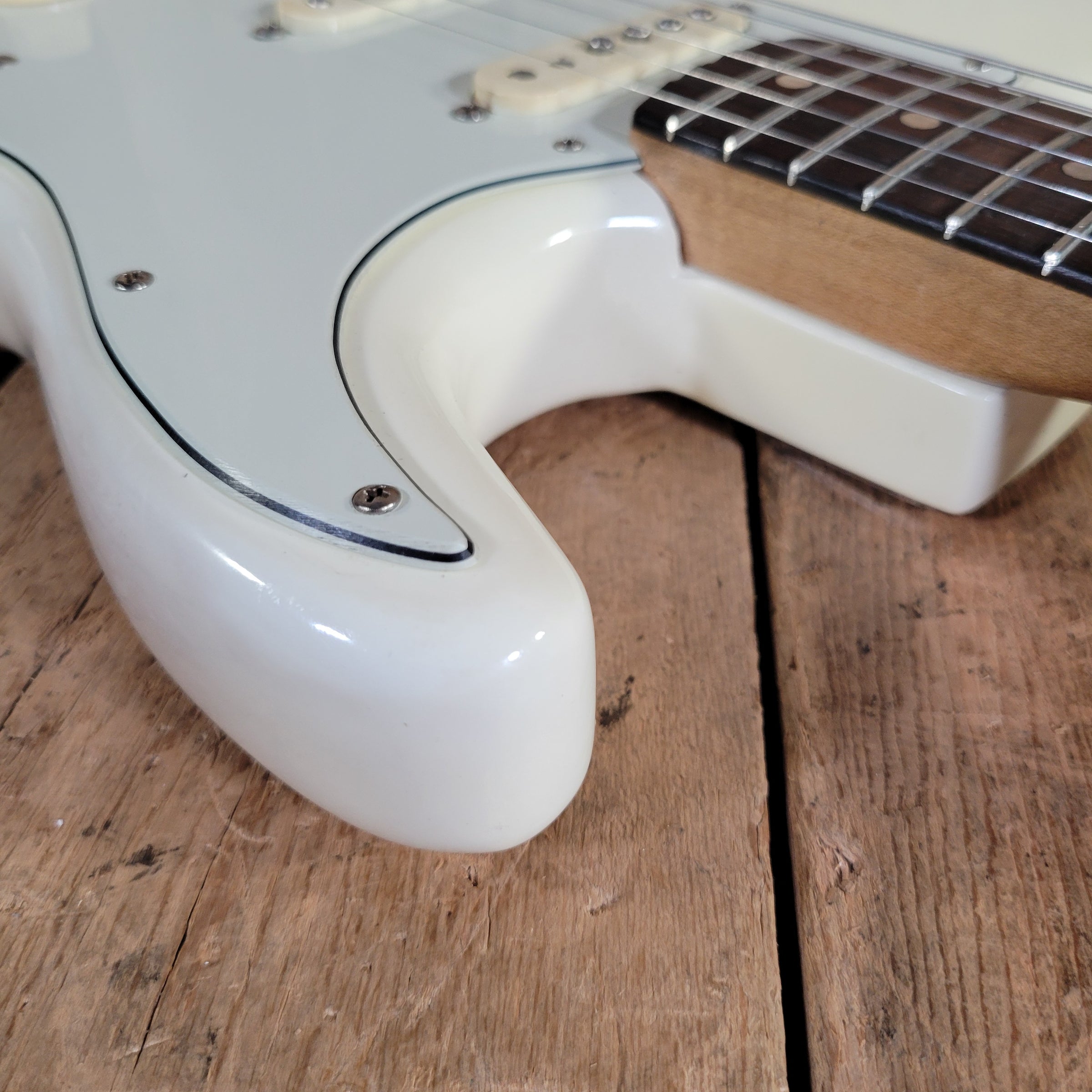 Fender Stratocaster Slab Board 1961 Fiesta Refinish Olympic White