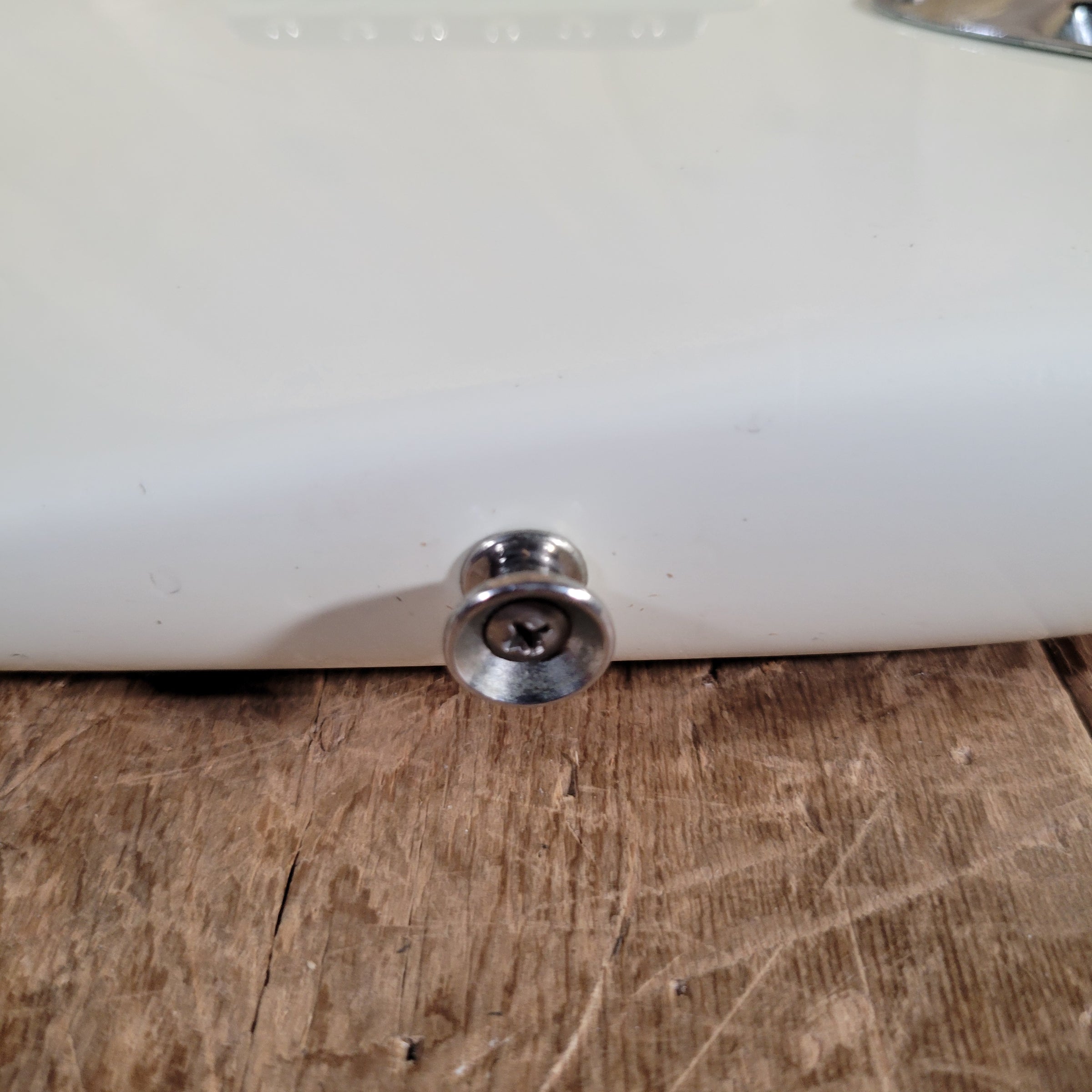 Fender Stratocaster Slab Board 1961 Fiesta Refinish Olympic White