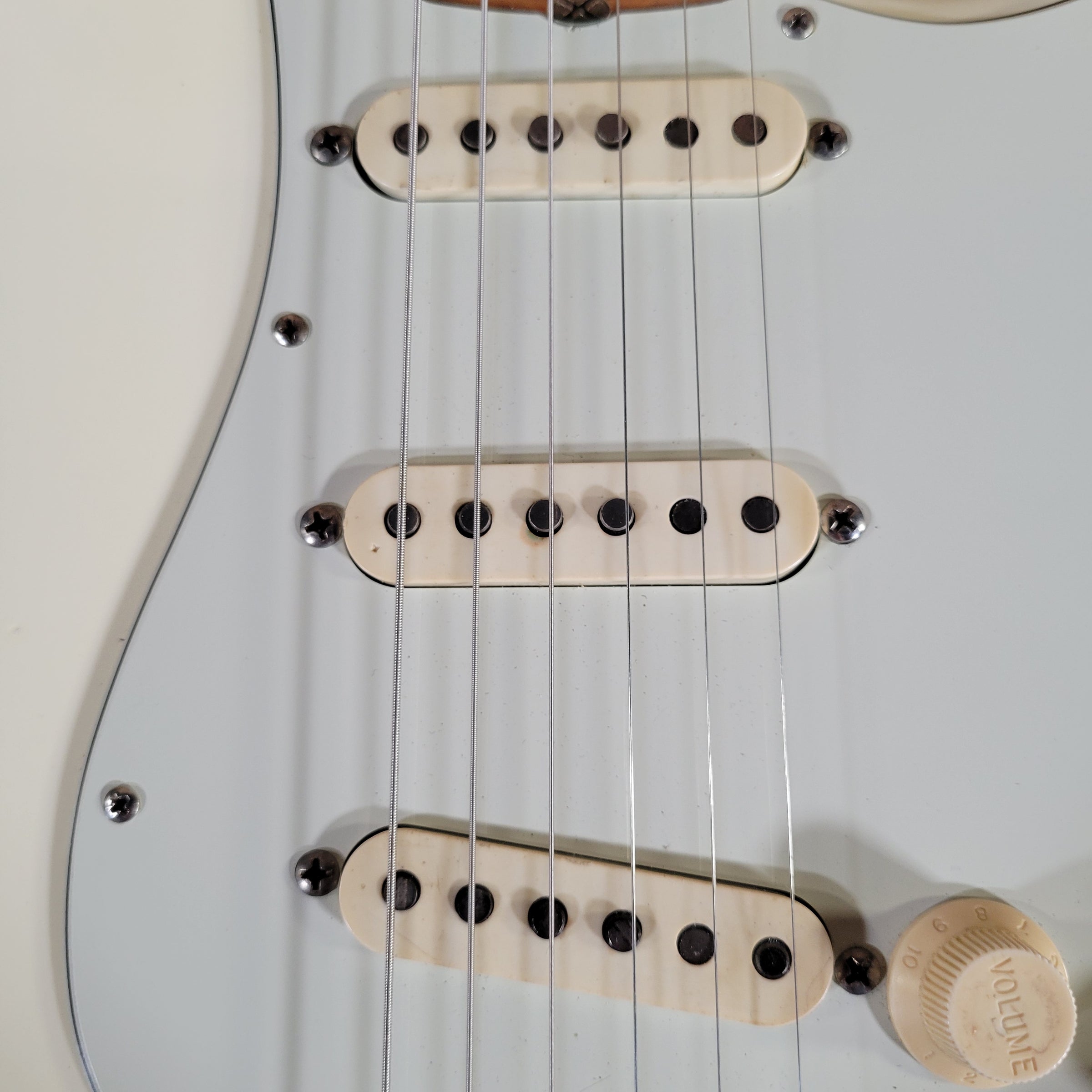 Fender Stratocaster Slab Board 1961 Fiesta Refinish Olympic White