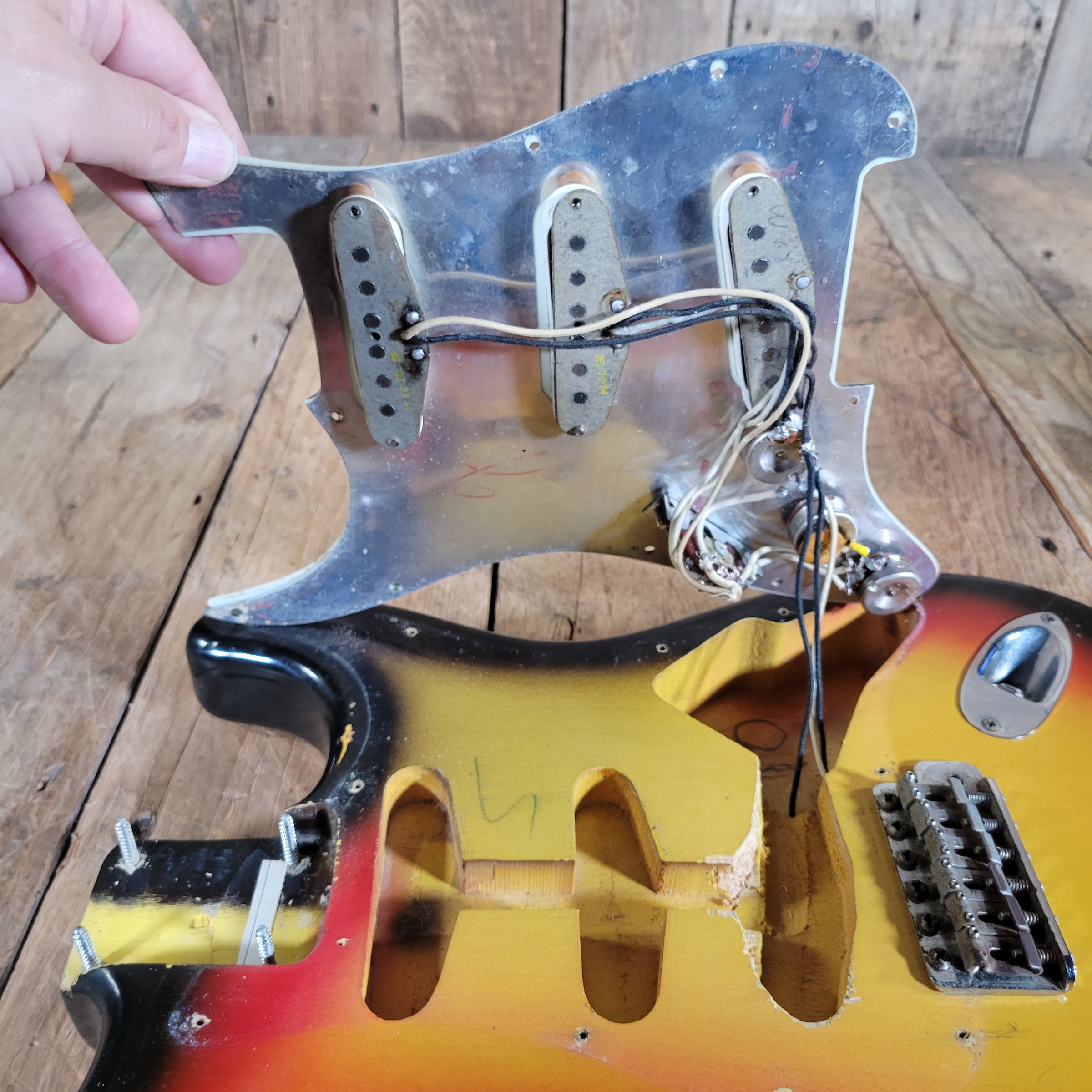 Fender Stratocaster 1964 Green Guard Pre CBS