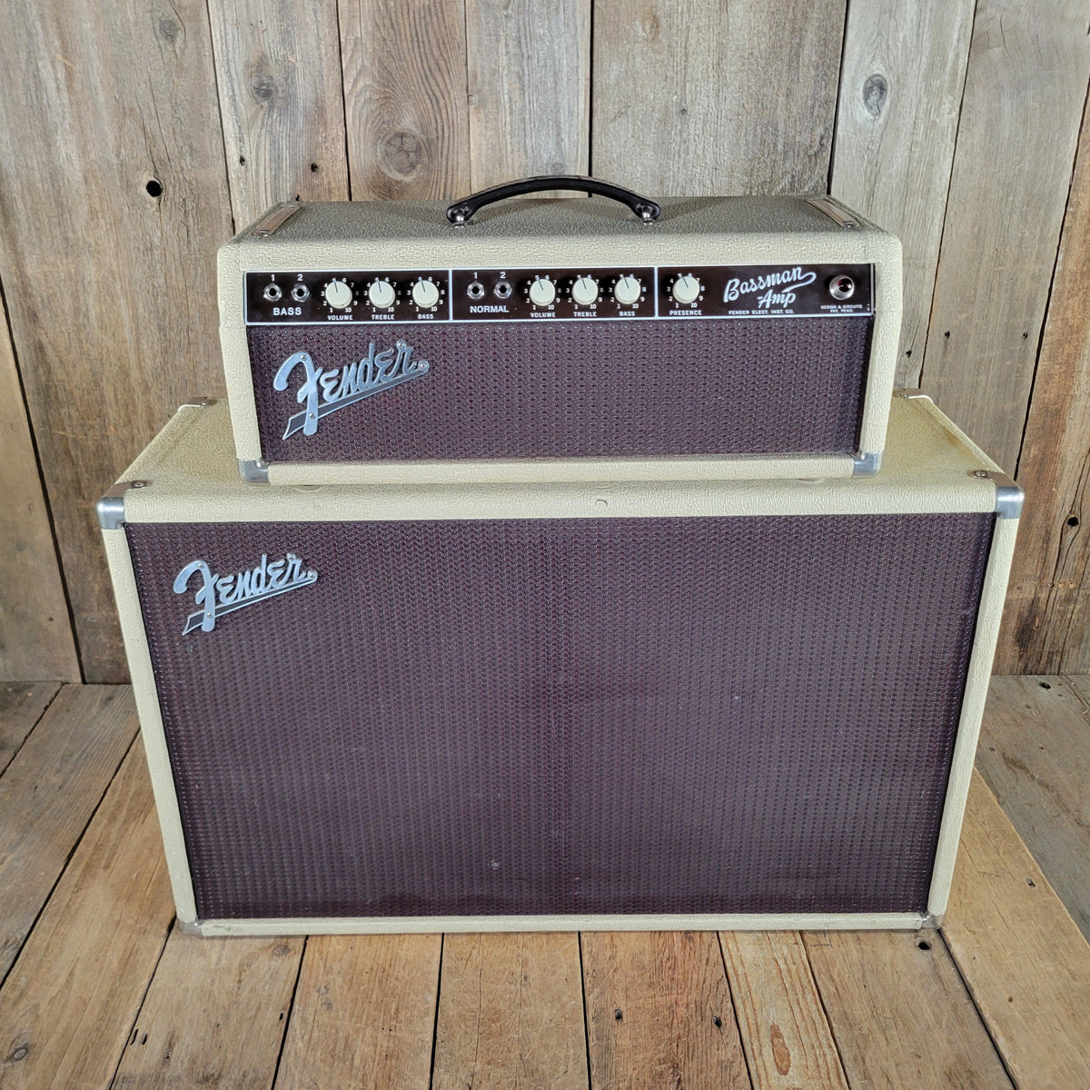 Fender 1962 Bassman 6G6-B Blonde Head 2x12 Cab Serviced