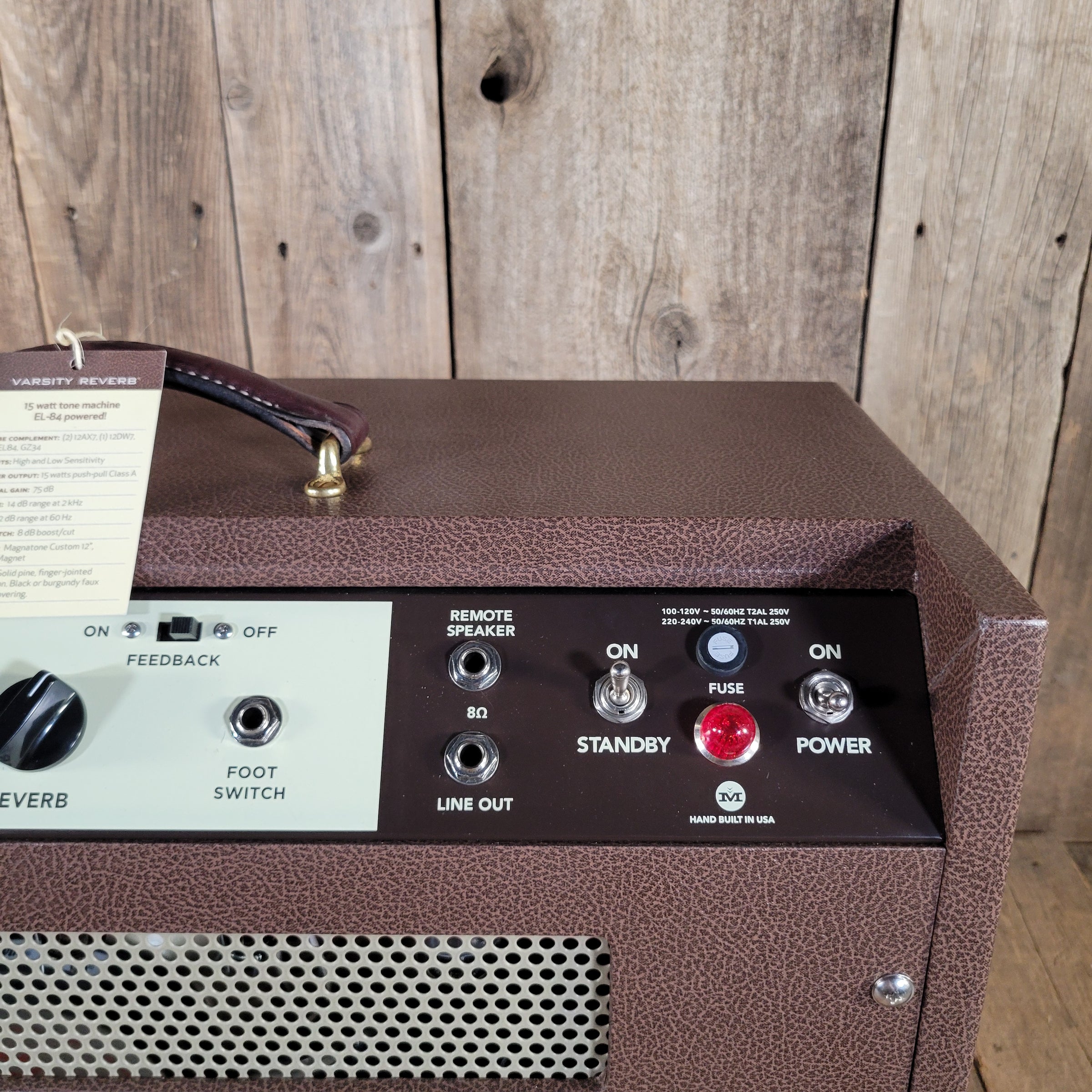 Magnatone 2020 Varsity Reverb 1x12 Combo Brown Near Mint