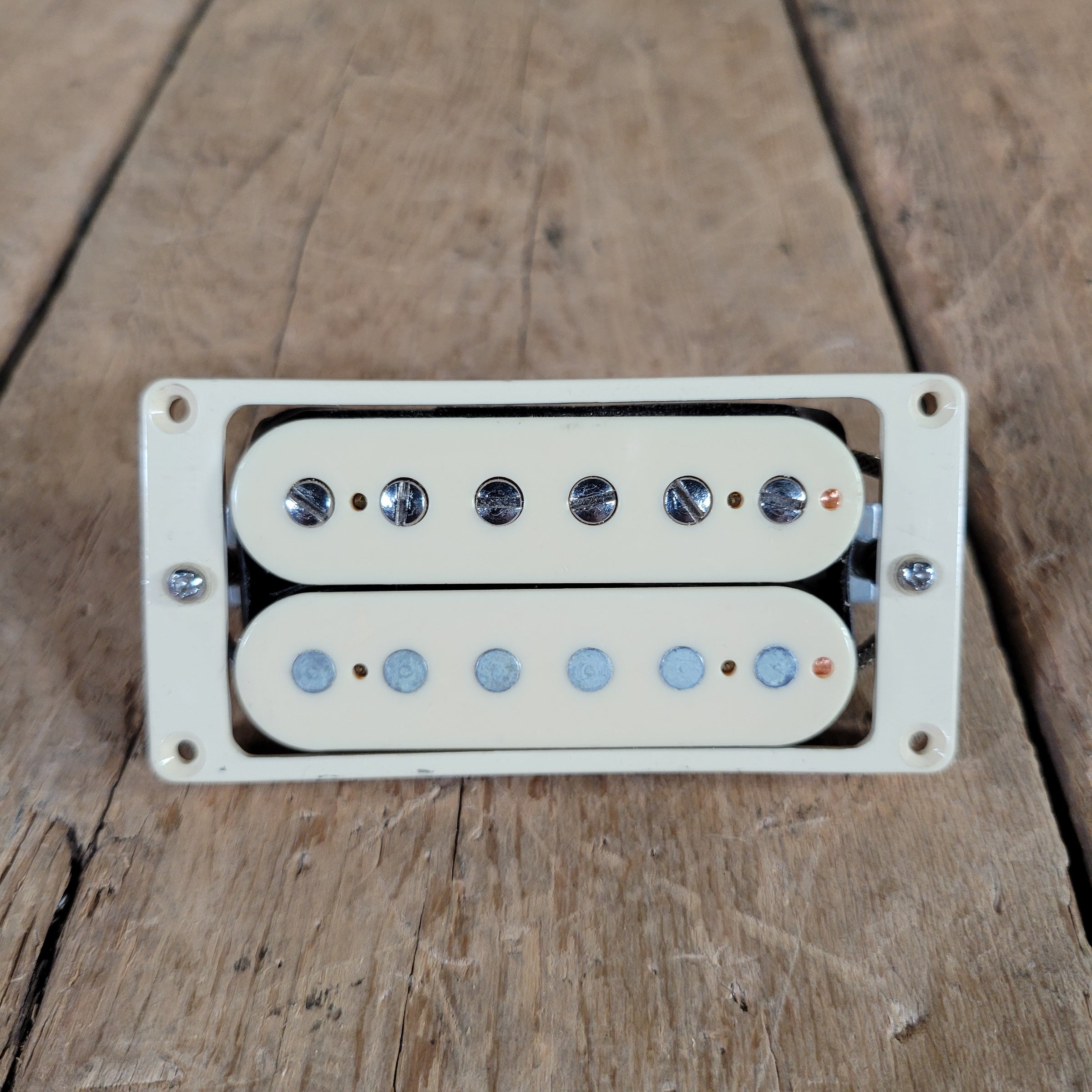 Gibson Shaw NOS Patent Number Humbucker 1980s Double Cream With Ring and Screws