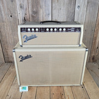 Fender 1963 Tremolux 6G9-B White Tolex Piggyback Near Mint