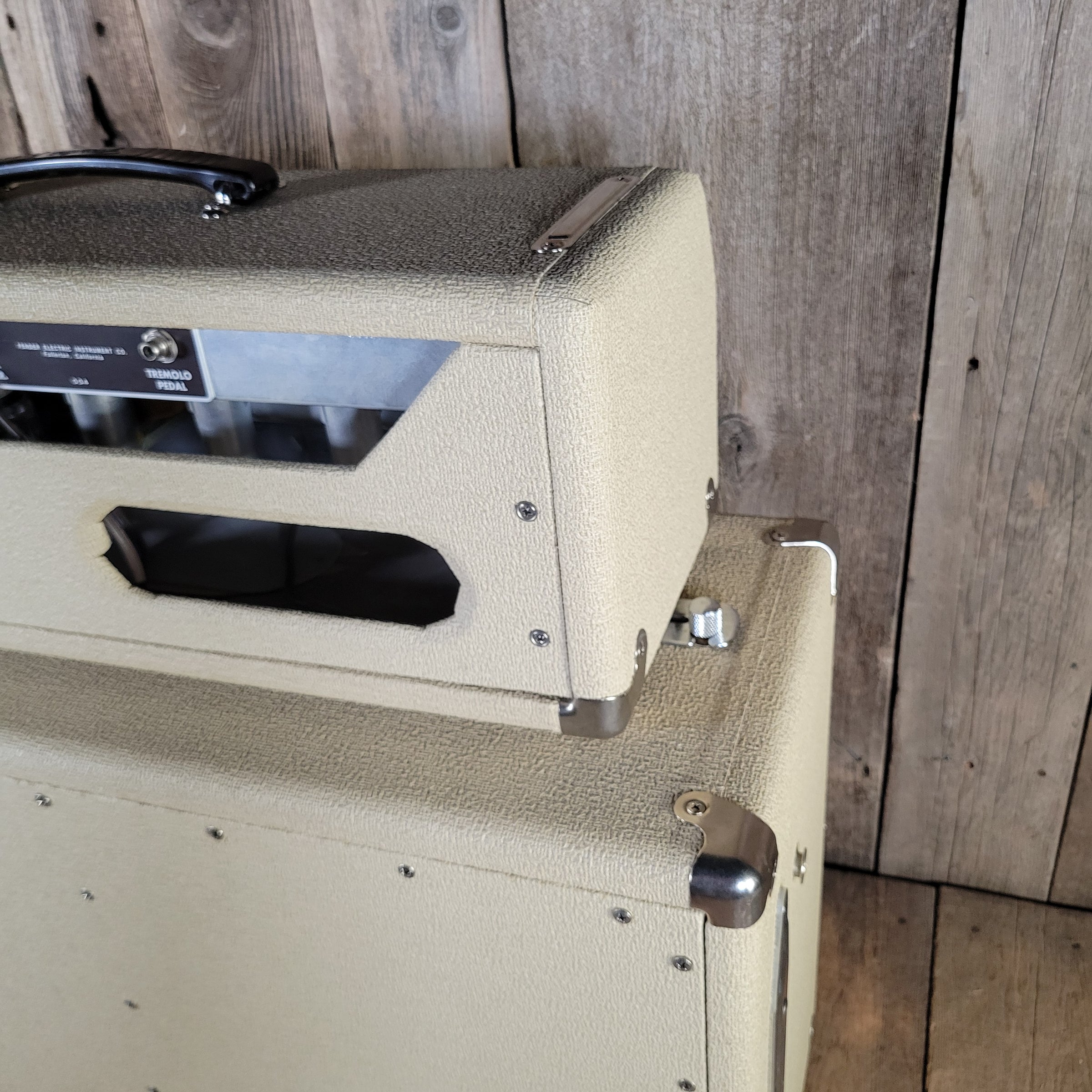 Fender 1963 Tremolux 6G9-B White Tolex Piggyback Near Mint