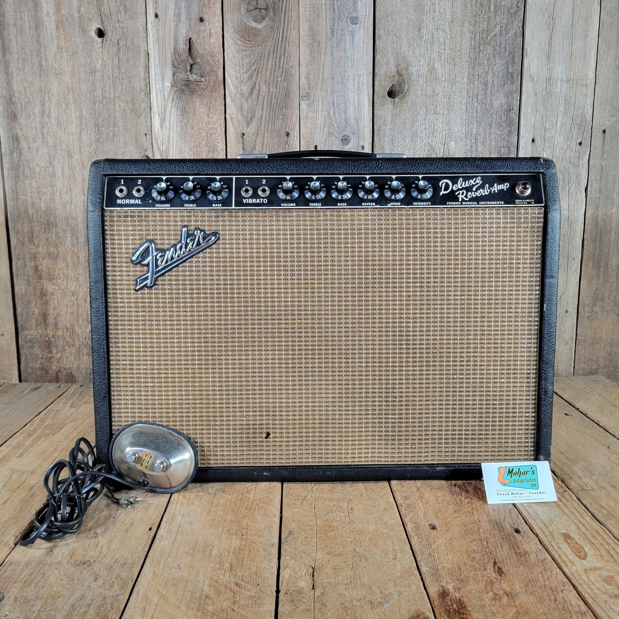 Fender 1965 Deluxe Reverb AB763 Blackface Serviced Very Good