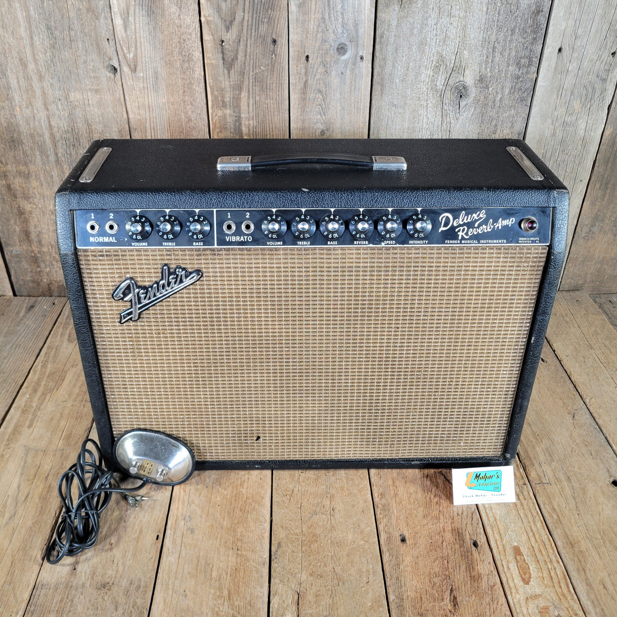 Fender 1965 Deluxe Reverb AB763 Blackface Serviced Very Good