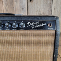 Fender 1965 Deluxe Reverb AB763 Blackface Serviced Very Good