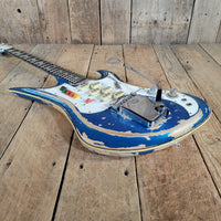 Teisco 1960s Spectrum 5 Metallic Blue Stereo/Mono Z-Coil Good