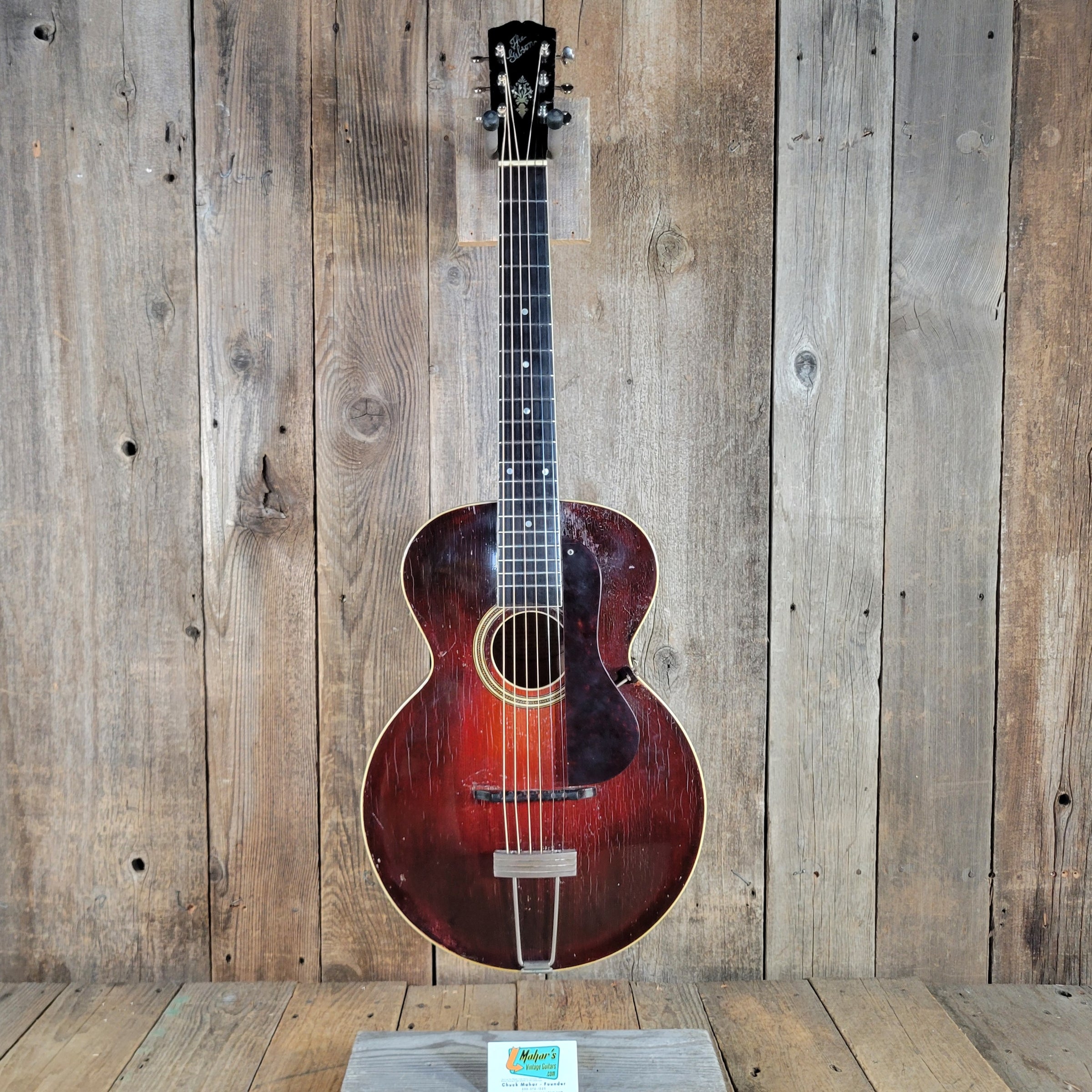 Gibson L-3 Acoustic Archtop 1920 Non-Original Tailpiece w/ Chipboard Case