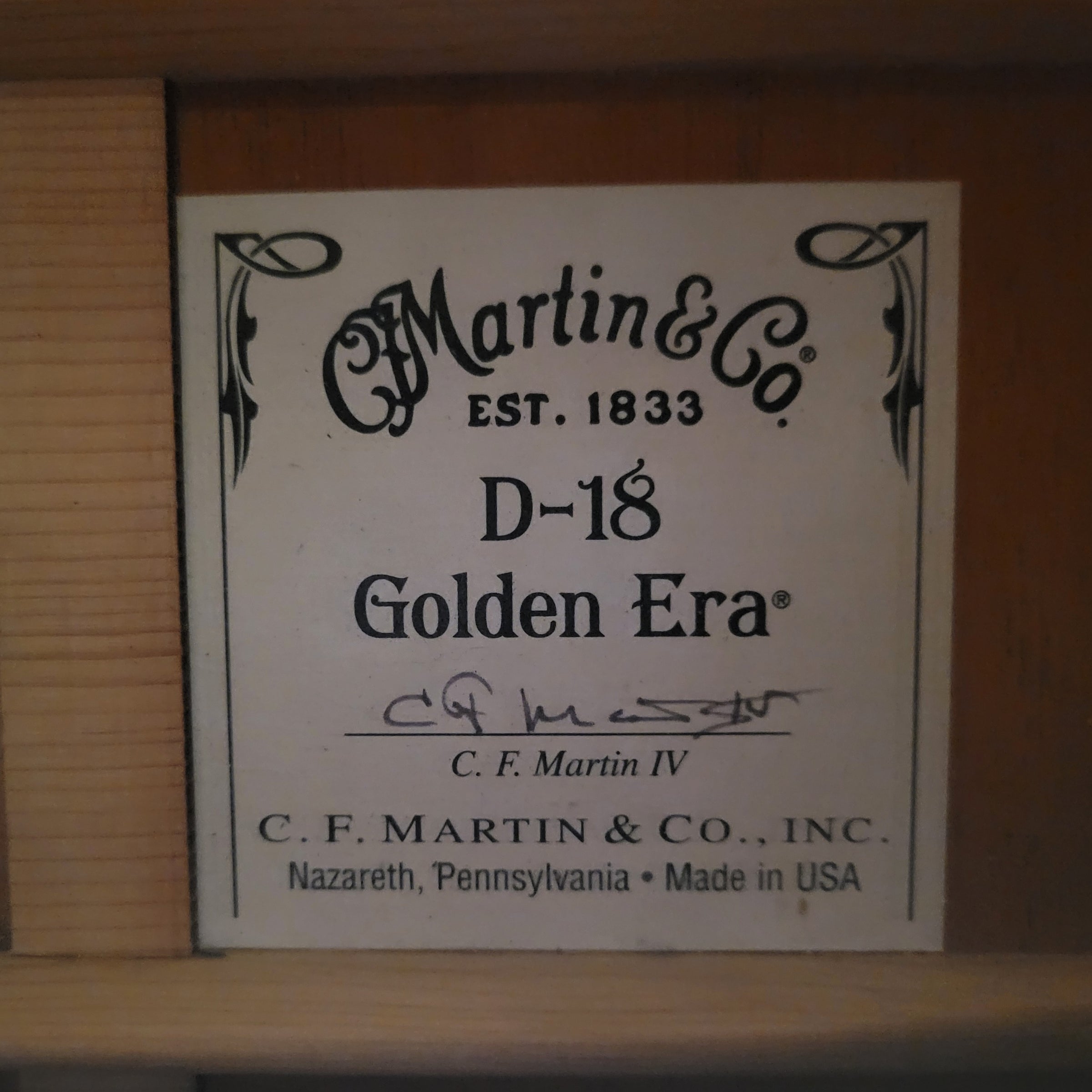 Martin 2012 D-18GE 1934 Golden Era w/ TKL case