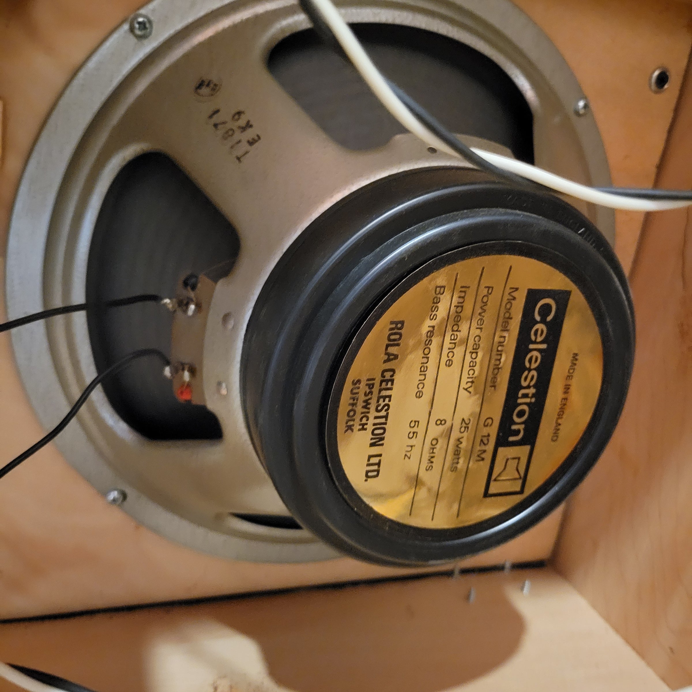 Mitchell 1977-78 GB412 4x12 Cab Celestion G12M 25W 55Hz