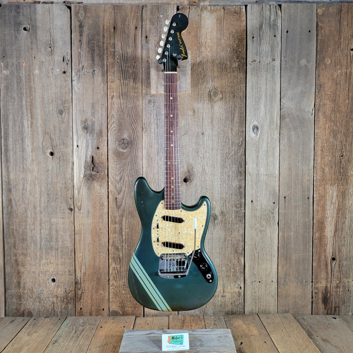 Fender 1969 Mustang Competition Burgundy w/Rare Lefty Case Excellent