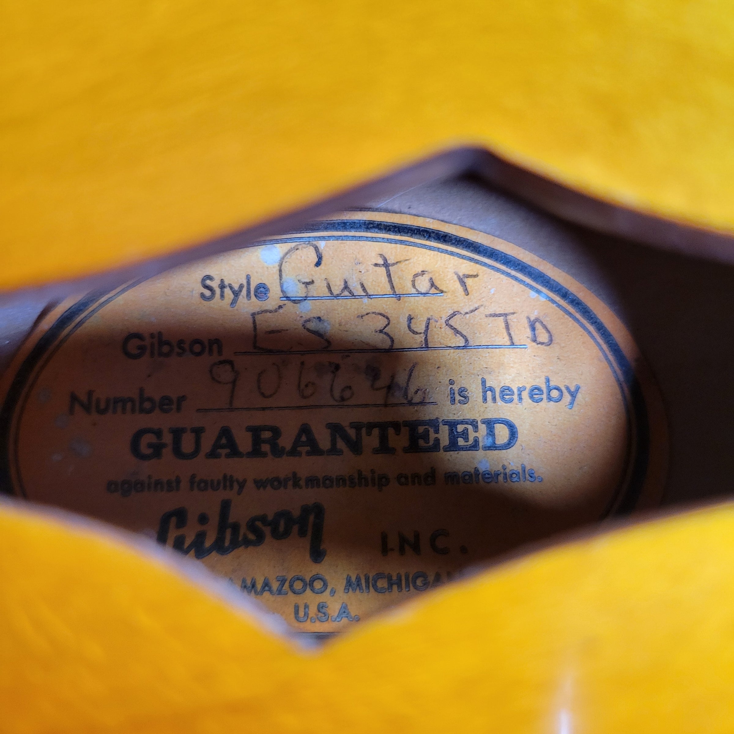 Gibson 1970 ES-345 Ice Tea Sunburst w/ Original Case Very Good