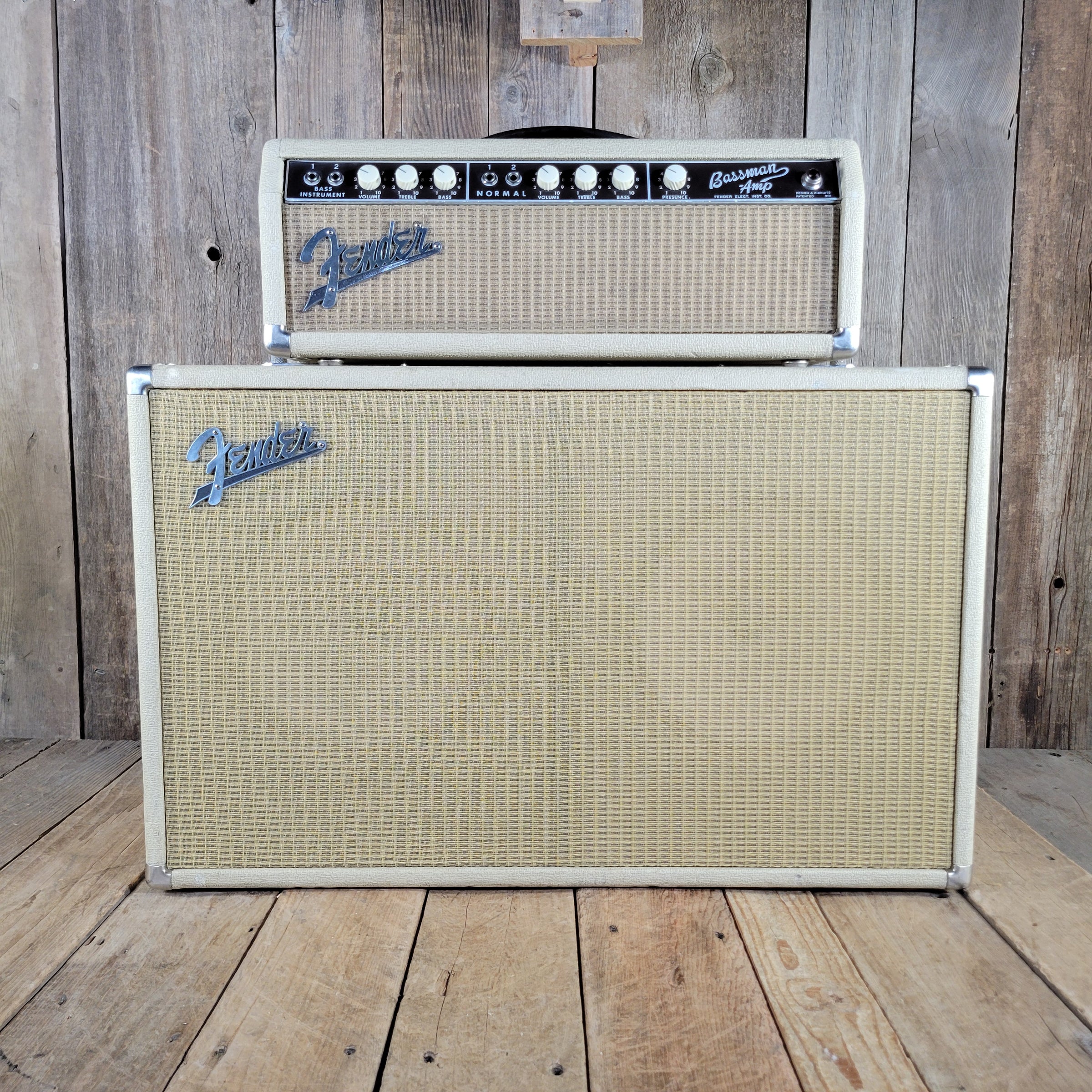 Fender 1962 Bassman 6G6-B Head & Cabinet 2x12 Cabinet, Very Good