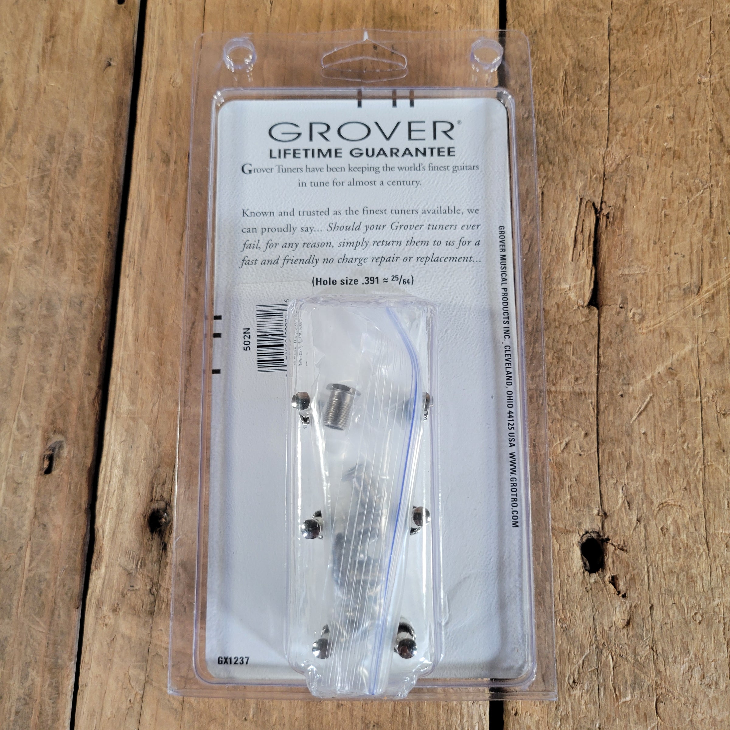 Grover 502N Rotogrip Locking Guitar Tuning Peg Set, Nickel, Near Mint