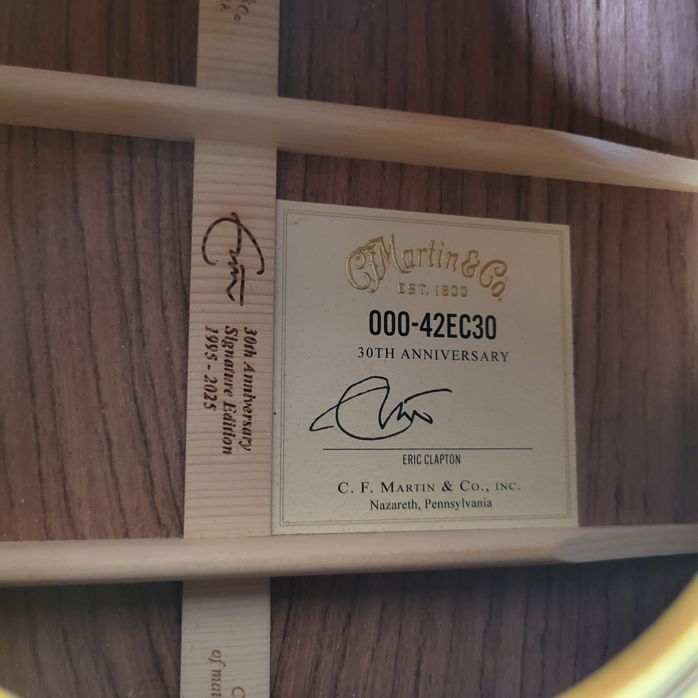 Martin 2025 000-42 EC30 Eric Clapton 30th Anniversary Limited Edition Signature #267 of 300, Near Mint