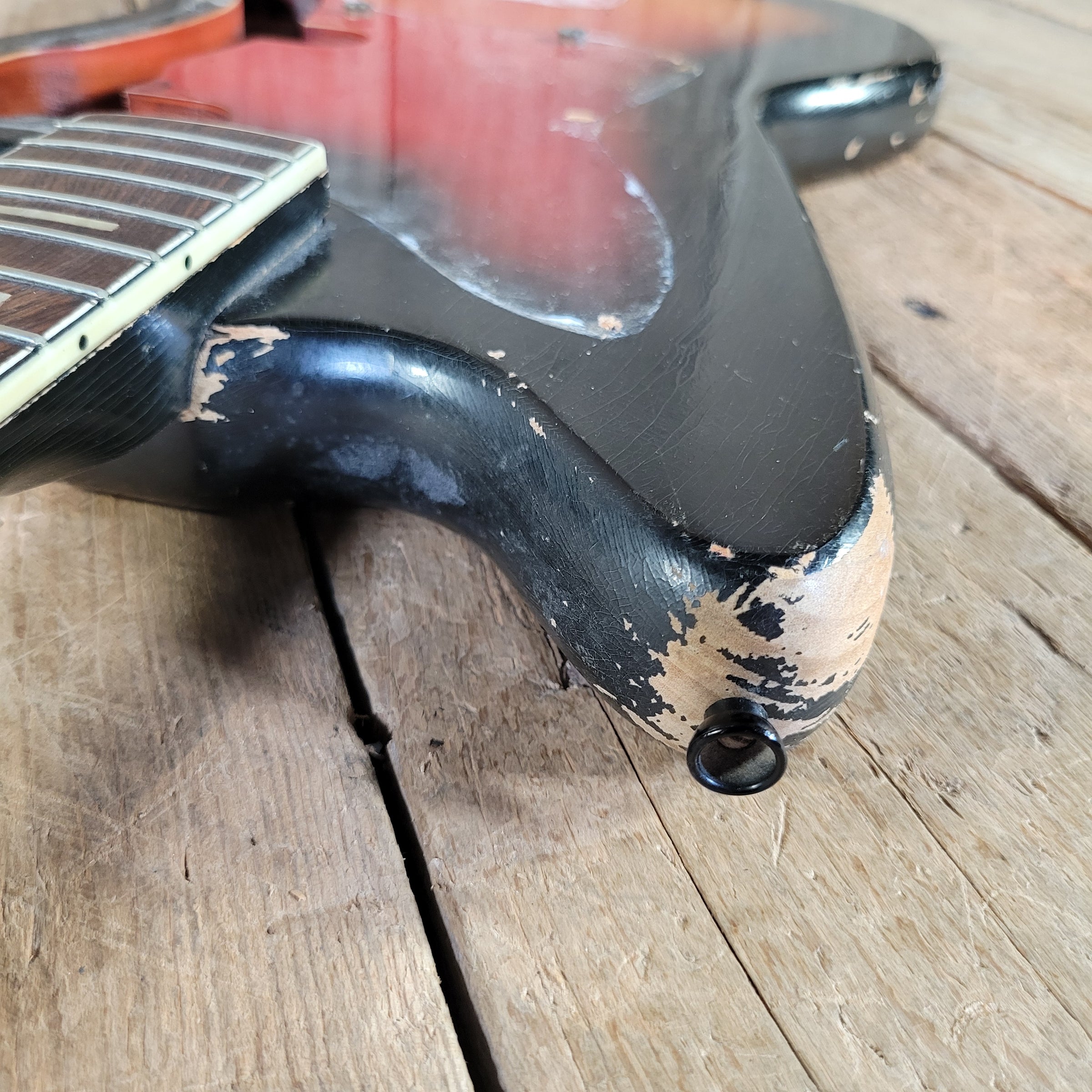 Harmony 1965 Bobkat H-15 Body and Neck, Sunburst, Husk Project
