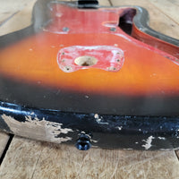 Harmony 1965 Bobkat H-15 Body and Neck, Sunburst, Husk Project