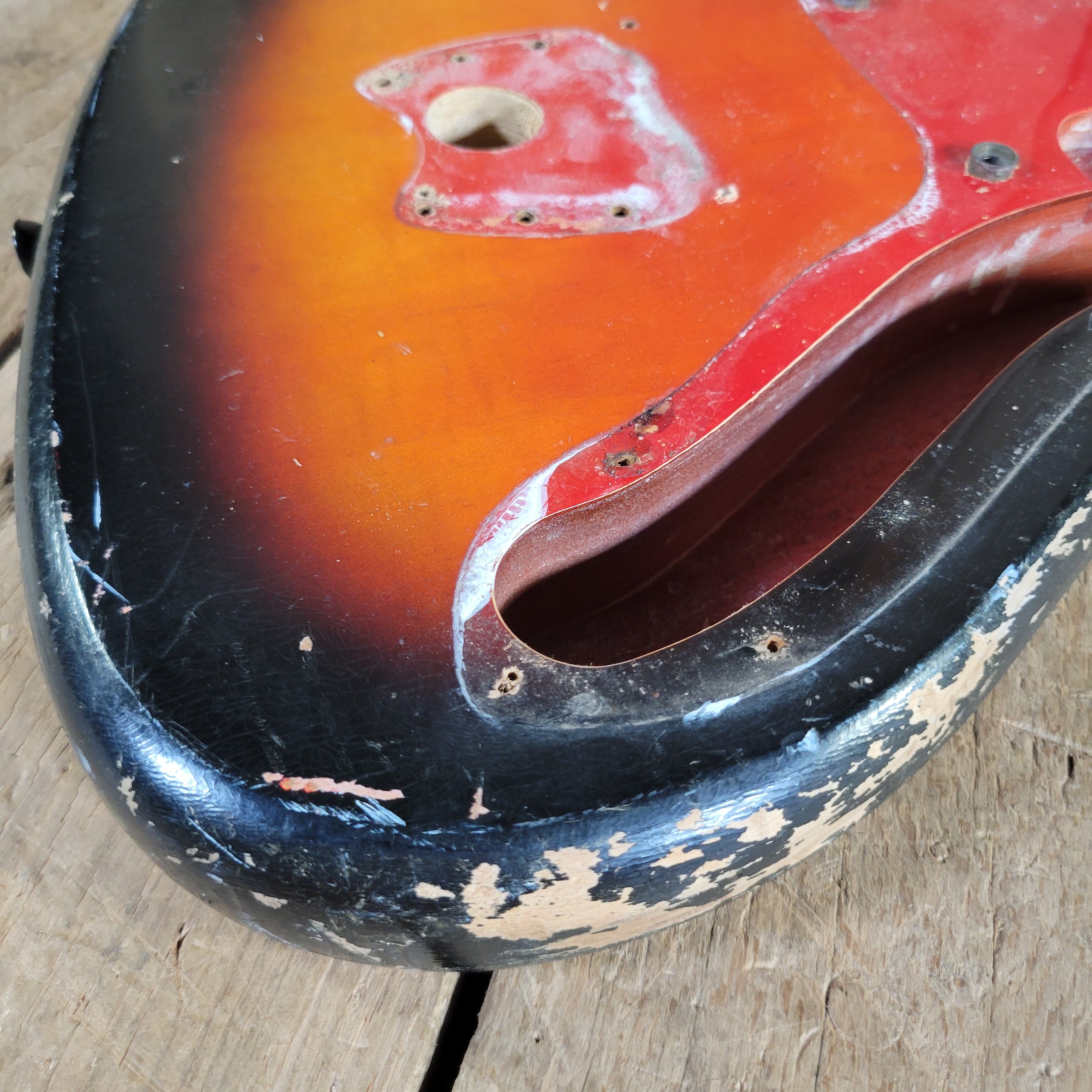 Harmony 1965 Bobkat H-15 Body and Neck, Sunburst, Husk Project