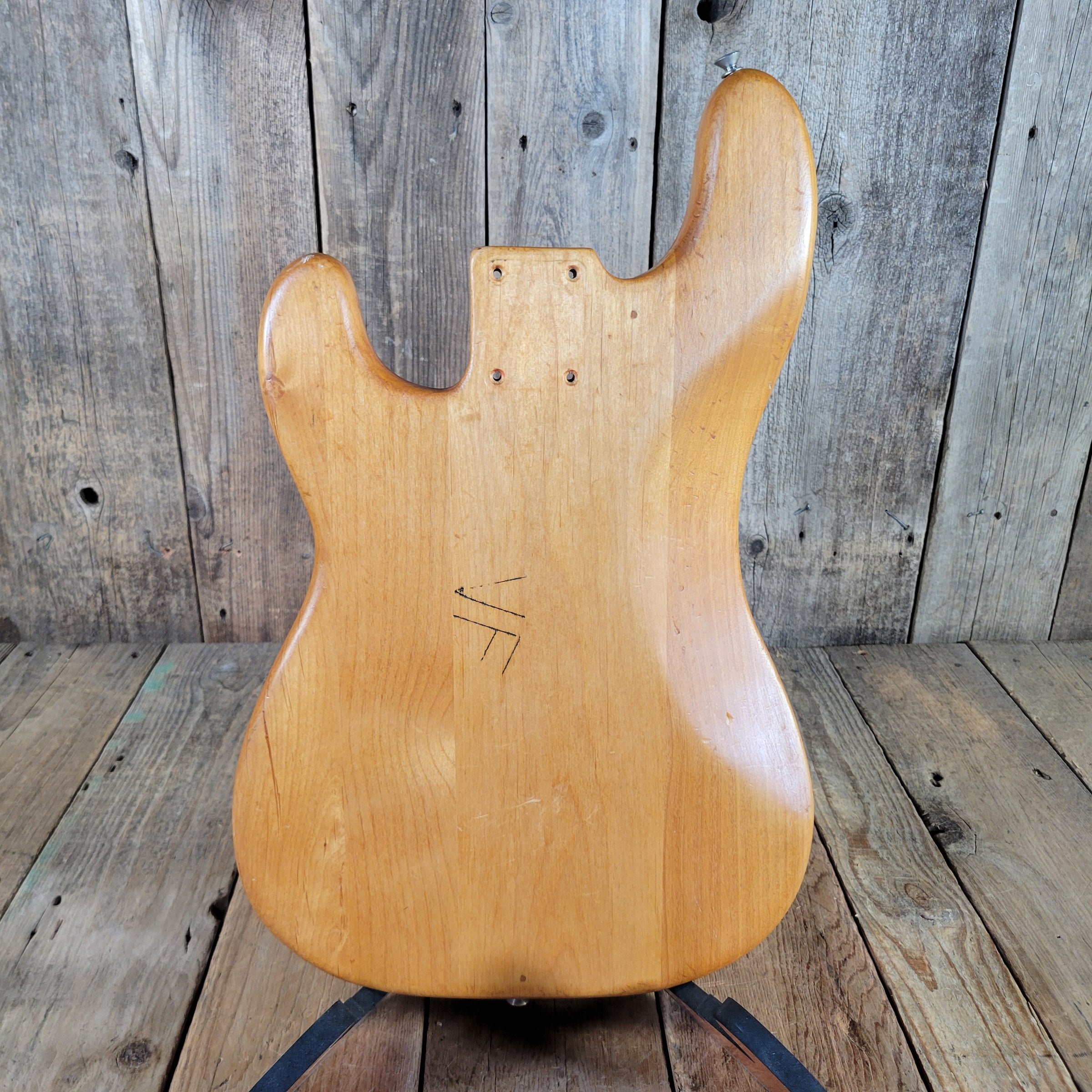 1972 Fender Precision Bass Body, Stripped, with Strap Buttons — Good
