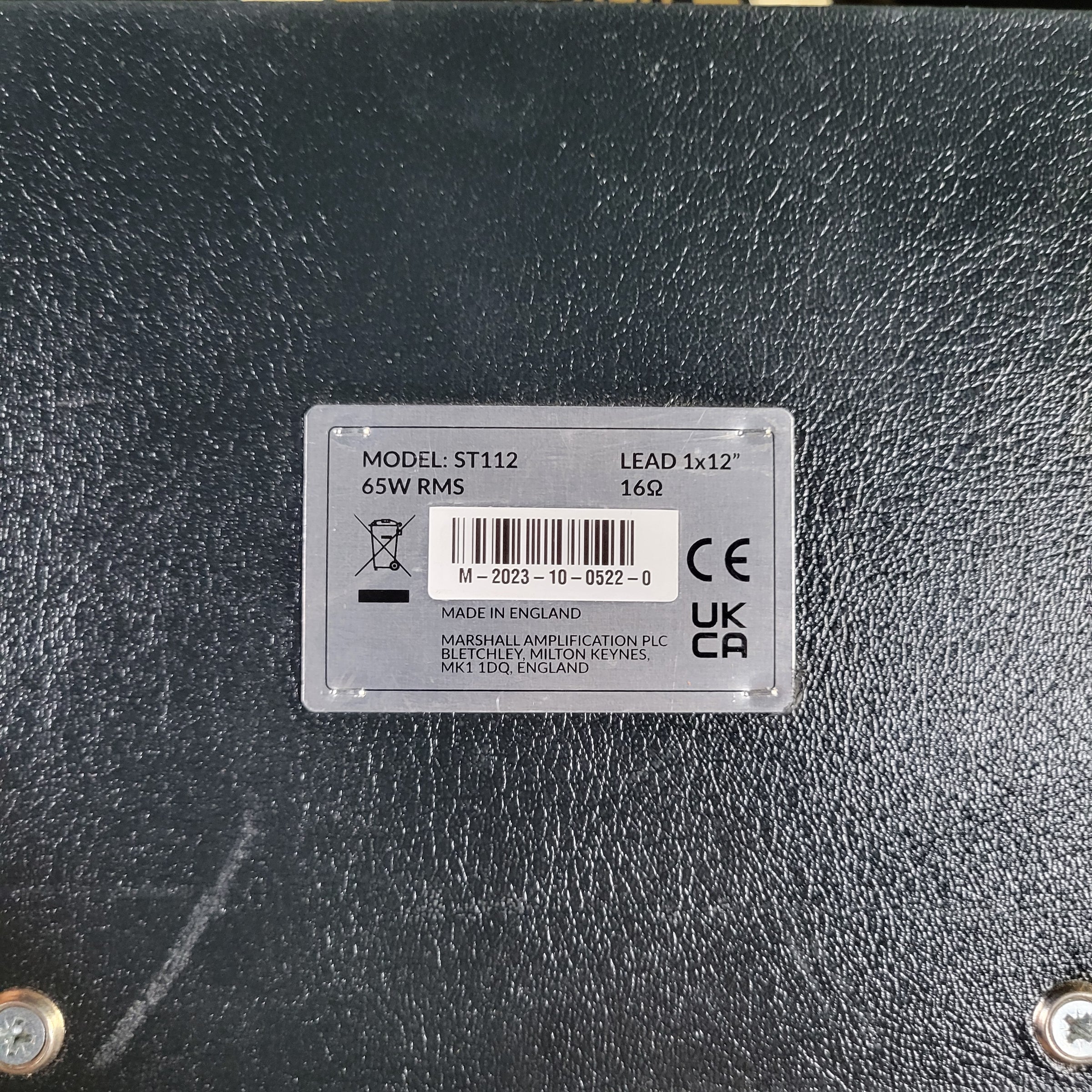 Marshall 2023 ST112 Lead 1x12 65 watt 16 ohm Extension Cab, Excellent