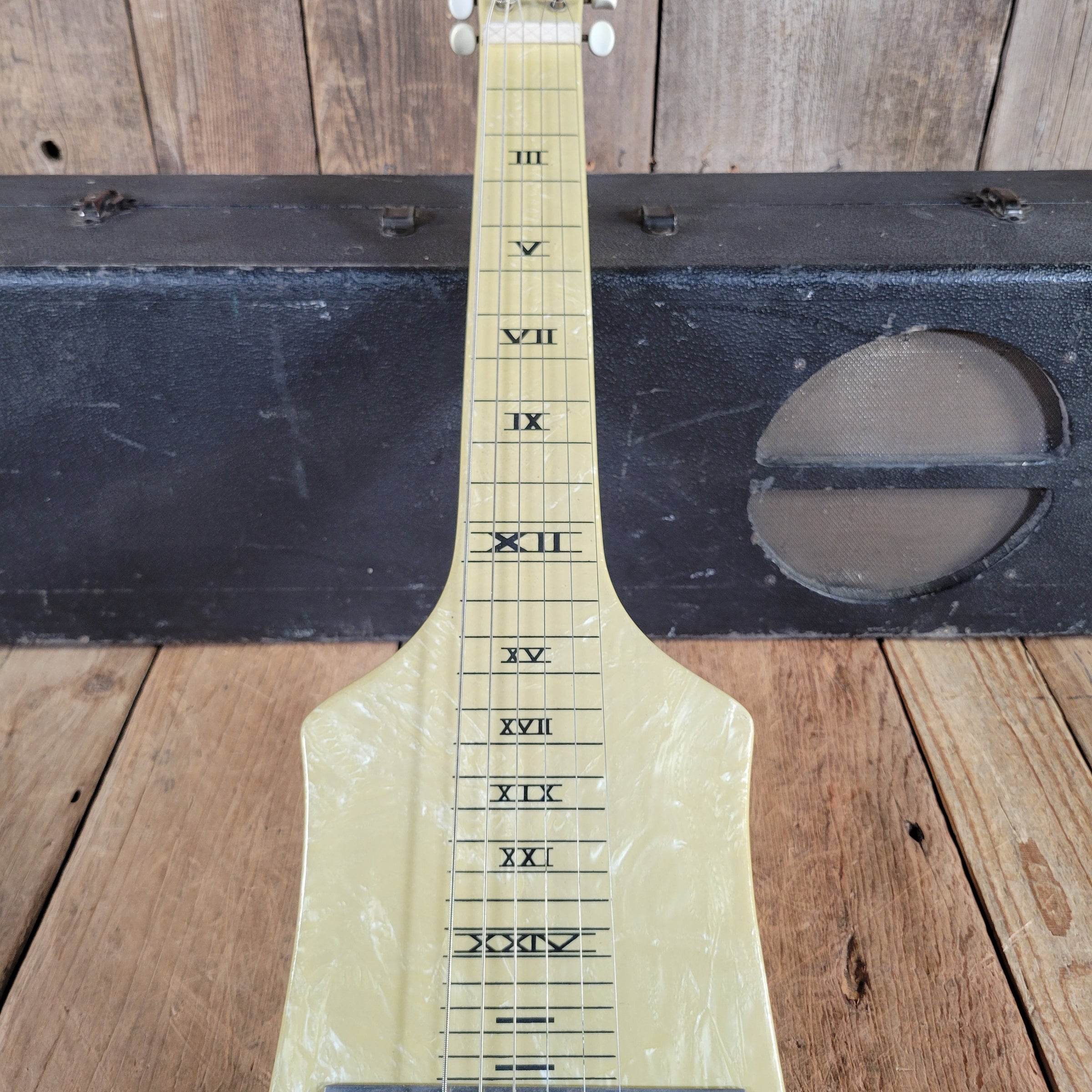 Supro Early 1930s Lap Steel & As Is National Amp in Case, Very Good
