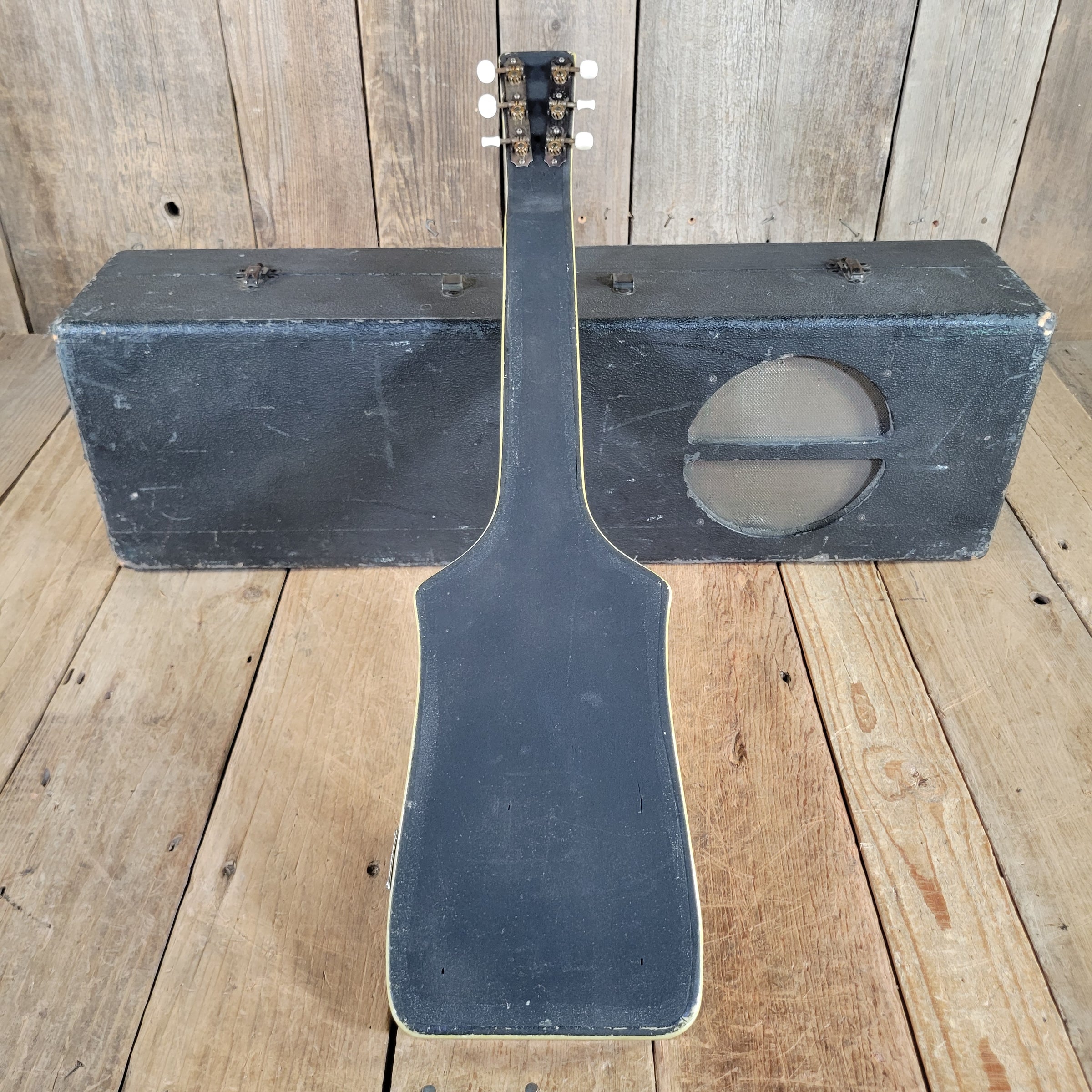 Supro Early 1930s Lap Steel & As Is National Amp in Case, Very Good