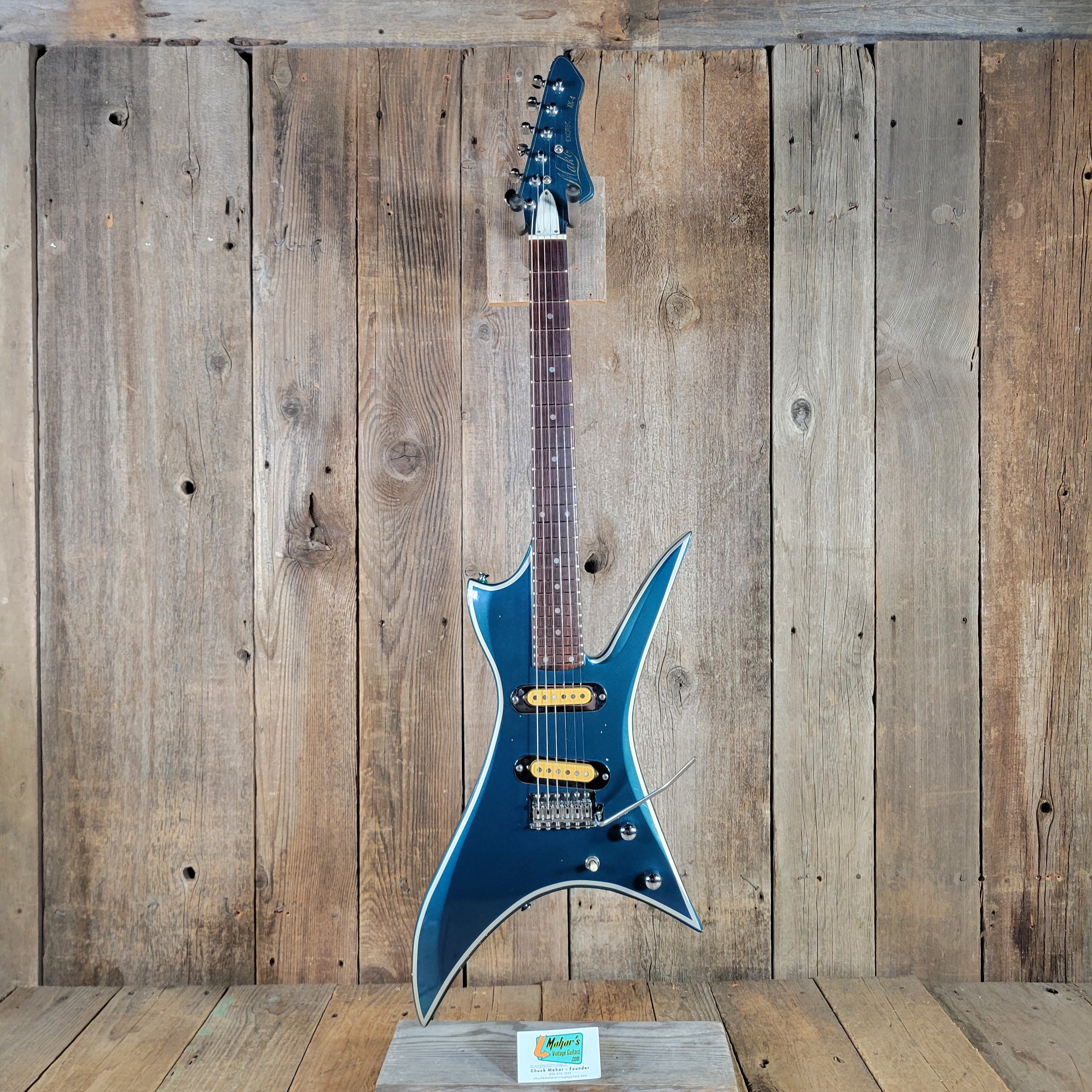 Mako 1981 Exotec XK-4 Guitar Metallic Blue w/Original Case, Very Good