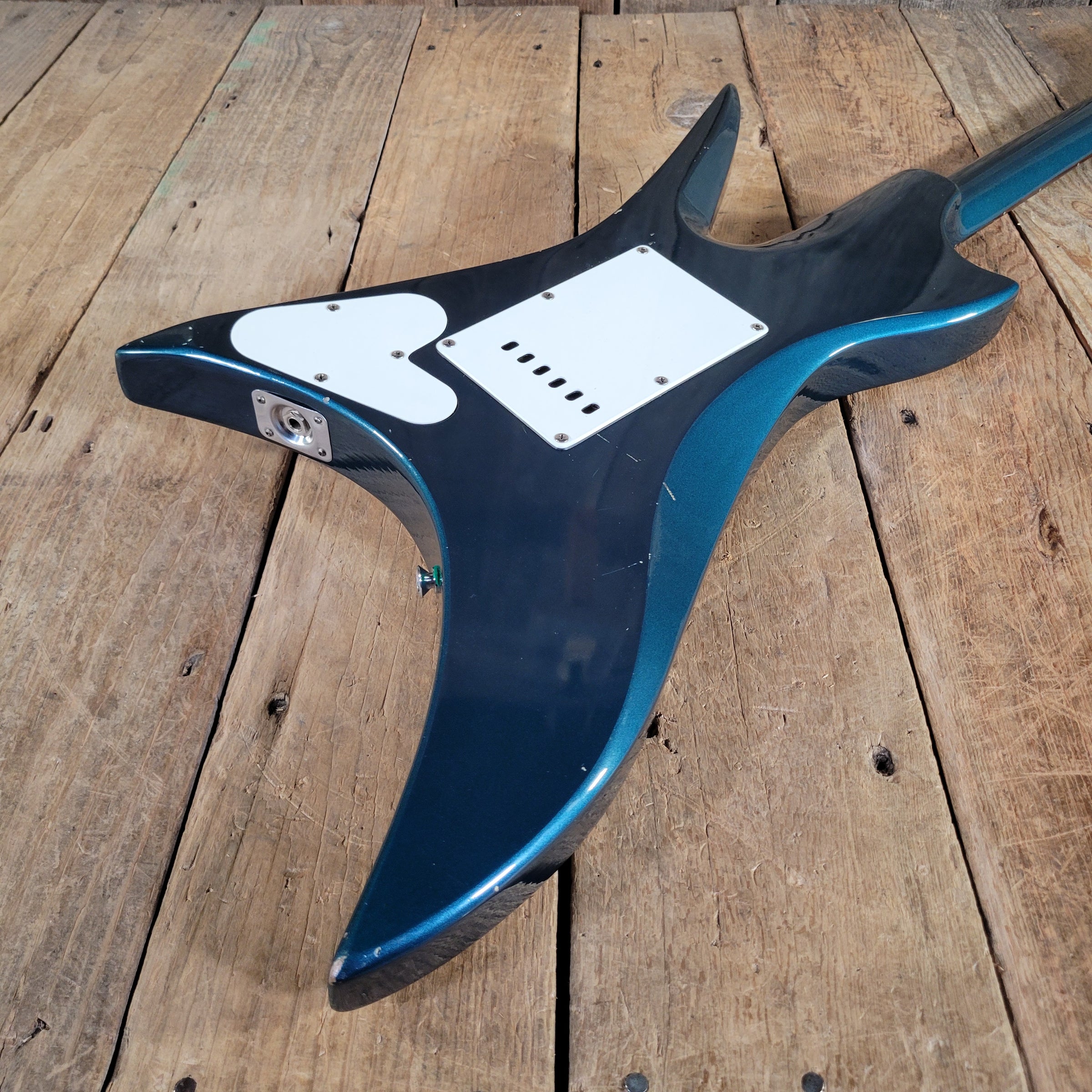 Mako 1981 Exotec XK-4 Guitar Metallic Blue w/Original Case, Very Good