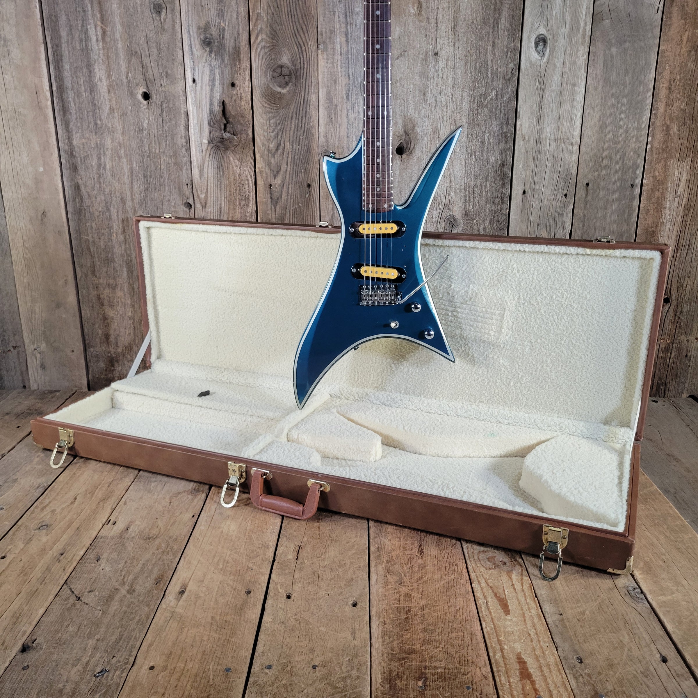 Mako 1981 Exotec XK-4 Guitar Metallic Blue w/Original Case, Very Good