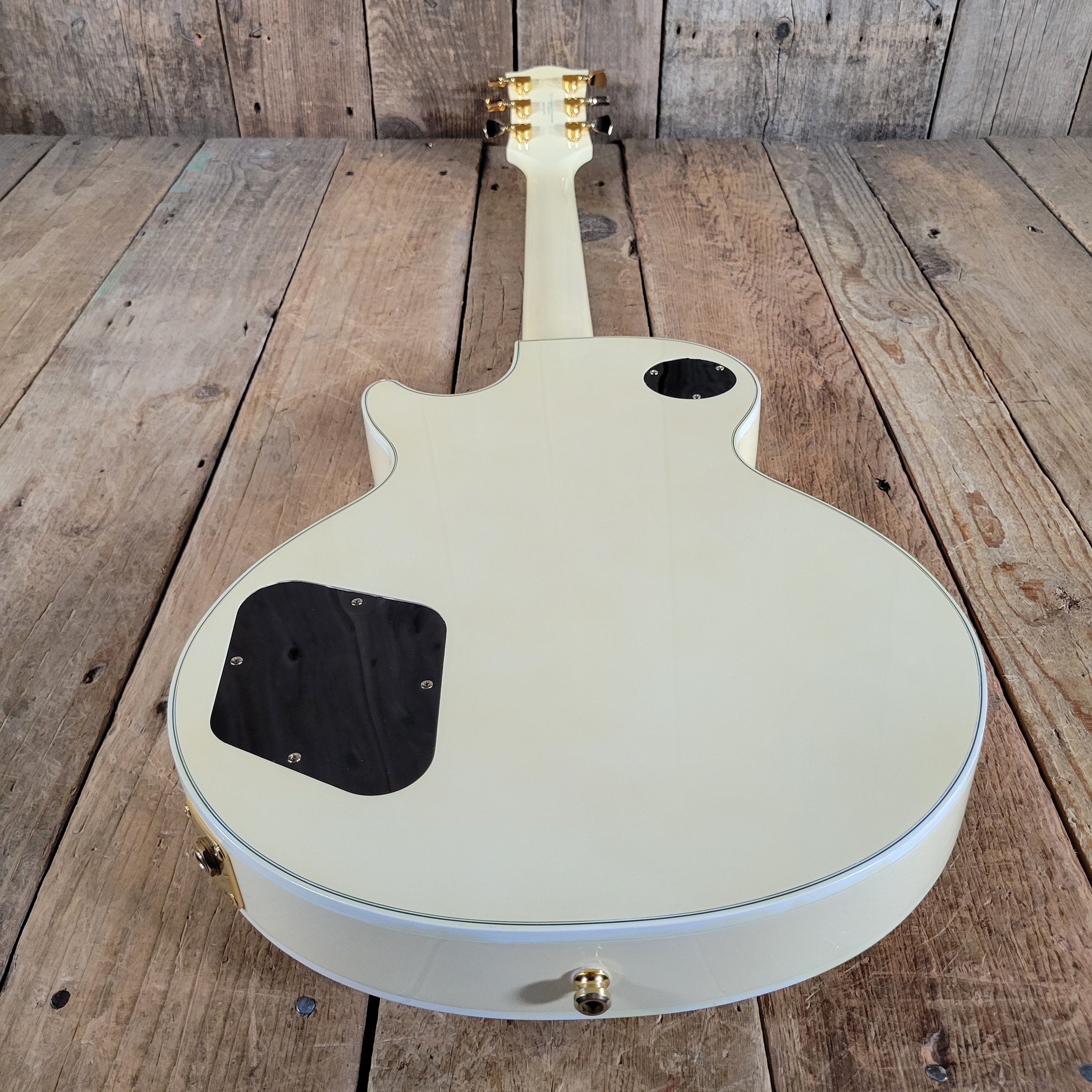 FGN 2012 Fujigen Neo Classic NCLC-20E/IV Les Paul Custom Vintage White w/ Hard Case & Paperwork, Excellent