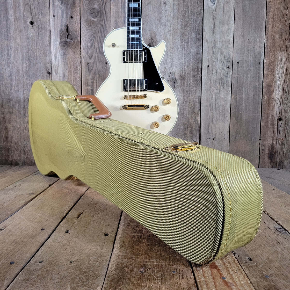FGN 2012 Fujigen Neo Classic NCLC-20E/IV Les Paul Custom Vintage White w/ Hard Case & Paperwork, Excellent