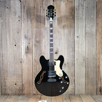 Epiphone 1999 Sheraton John Lee "Boogie Man" Hooker Signature #43 of 220 Ebony w/ Orig Case, Very Good
