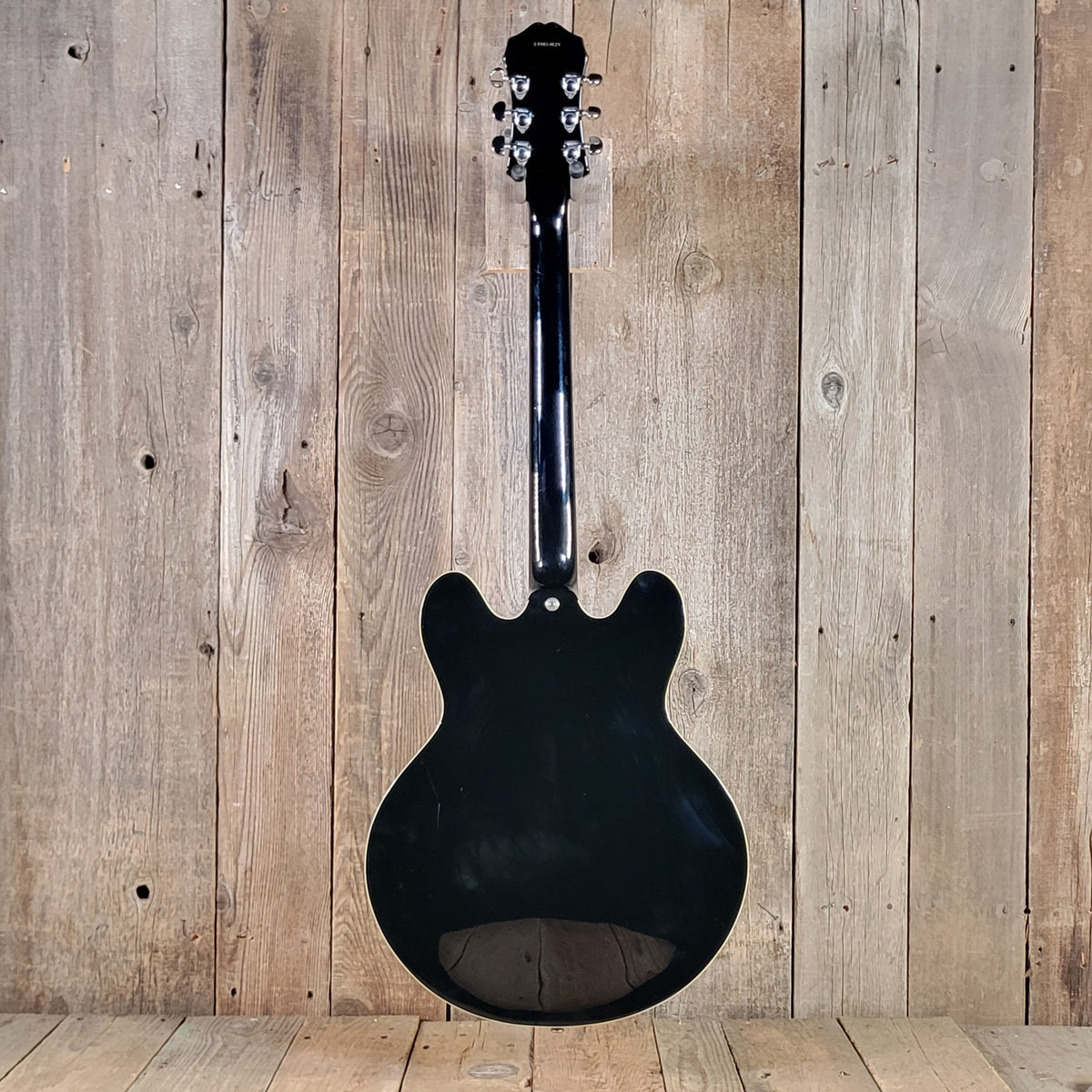 Epiphone 1999 Sheraton John Lee "Boogie Man" Hooker Signature #43 of 220 Ebony w/ Orig Case, Very Good