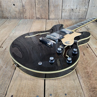 Epiphone 1999 Sheraton John Lee "Boogie Man" Hooker Signature #43 of 220 Ebony w/ Orig Case, Very Good