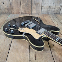 Epiphone 1999 Sheraton John Lee "Boogie Man" Hooker Signature #43 of 220 Ebony w/ Orig Case, Very Good