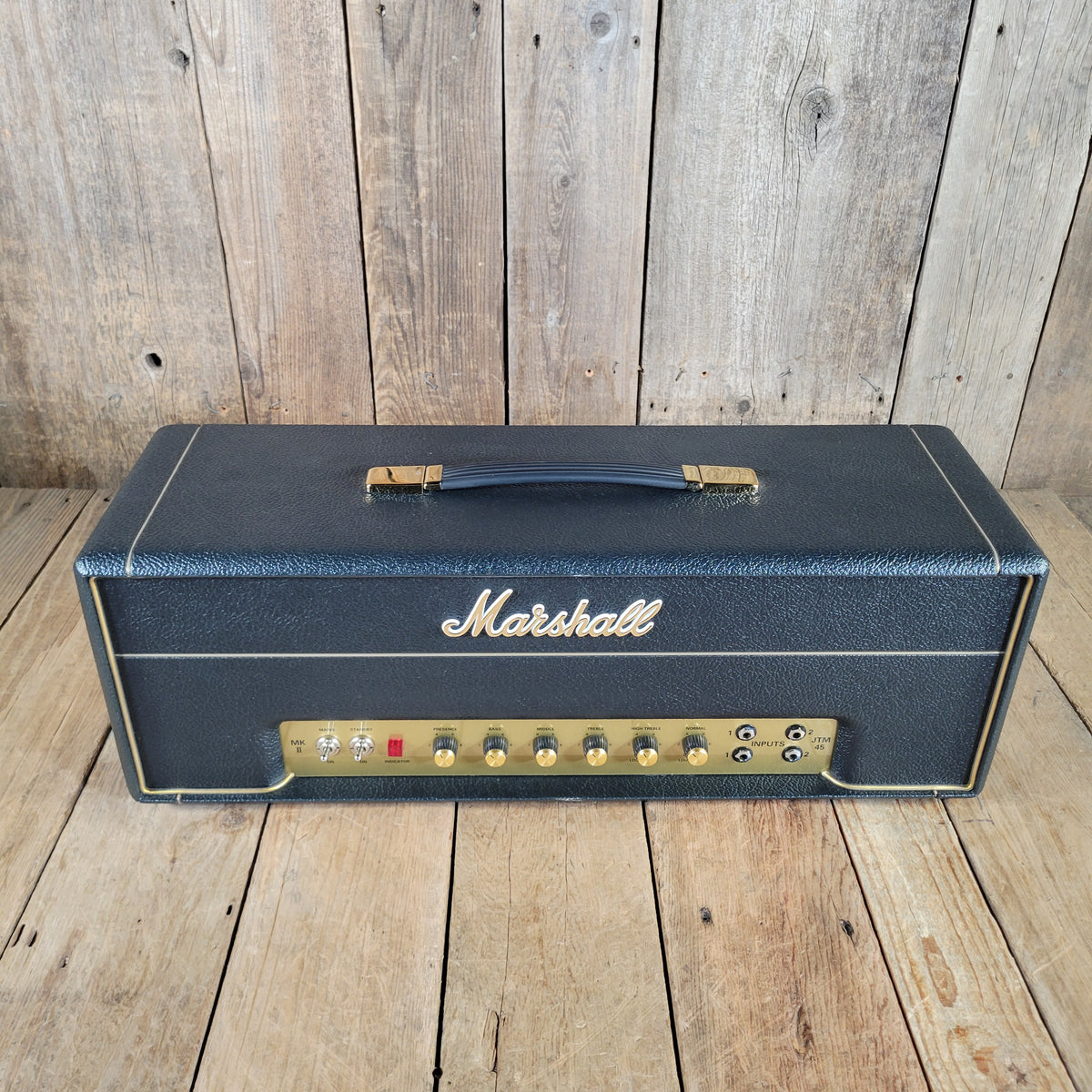 Marshall 2018 Model 2245 JTM45 MKII Reissue Head w/ Studio Slips Cover, Near Mint