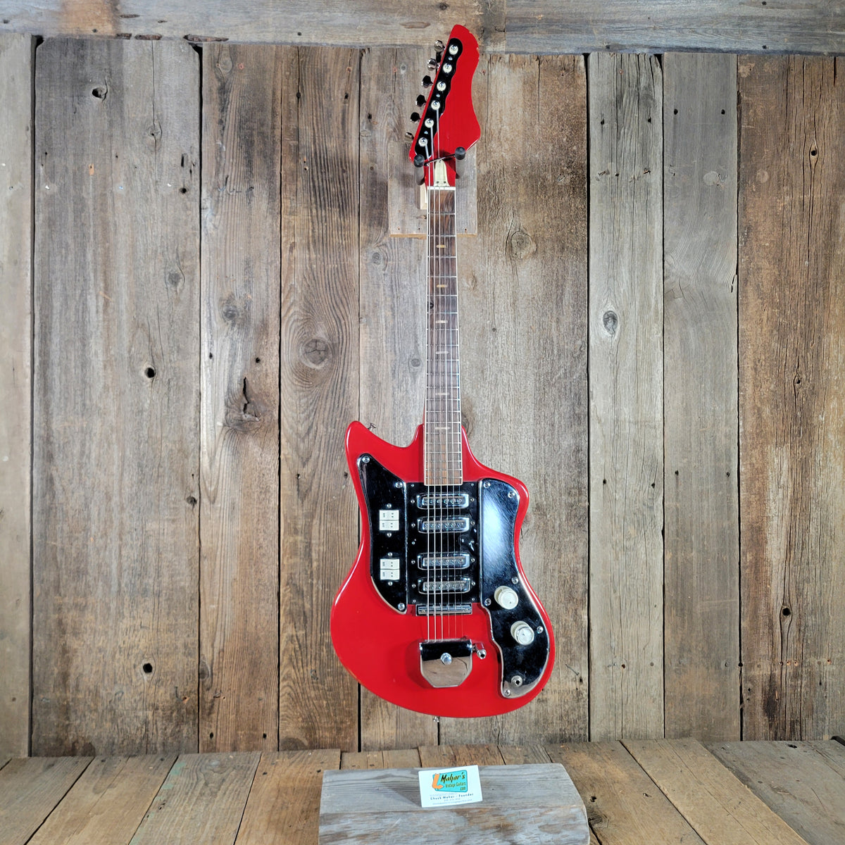 Kawai S-180 1964–1967 Red Like Teisco SS-4L Hound Dog Taylor Electric Guitar, No Case
