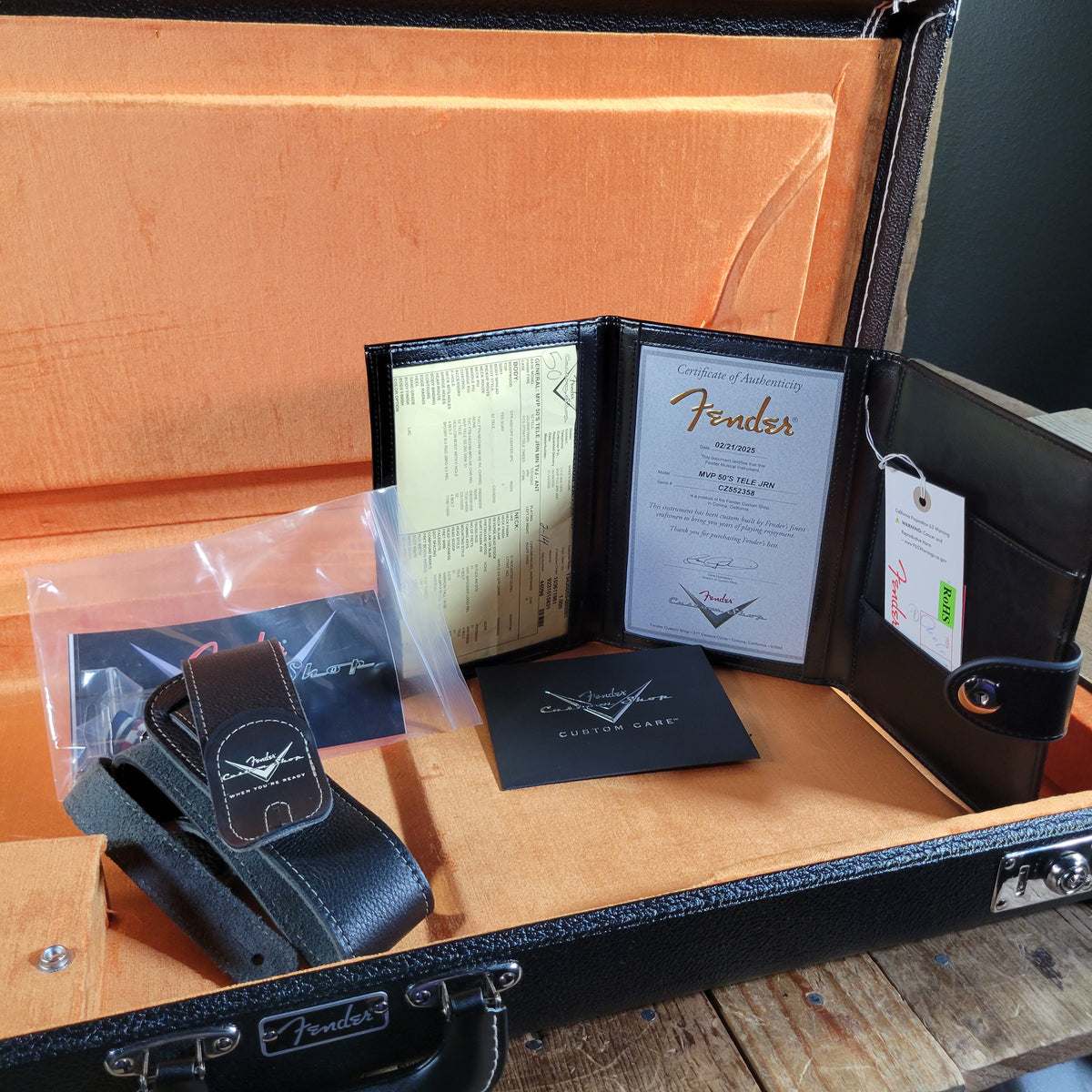 Fender 2025 Custom Shop MVP 50's Thinline Telecaster TV Jones Pickups, Mint