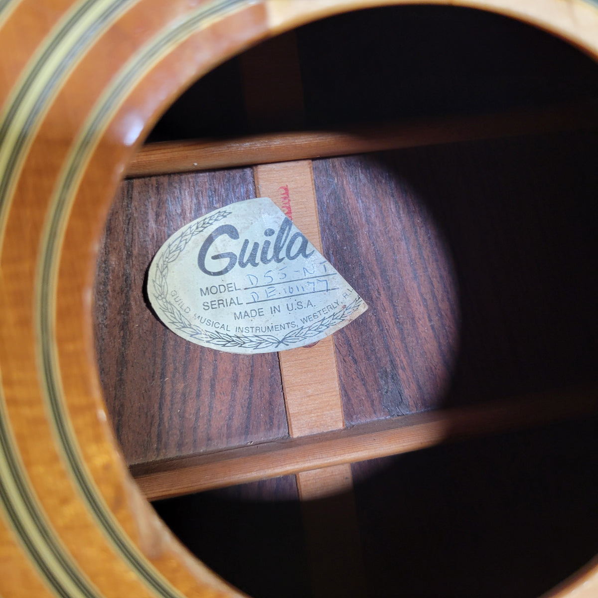 Guild 1982 D-55 NT Restored w/ Hard Case, Good