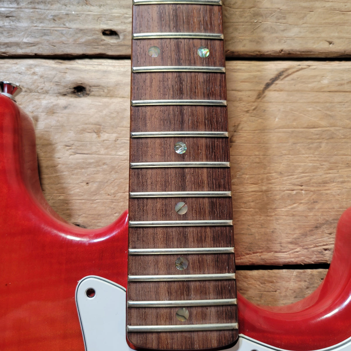 Brian Goodwin 1992 Custom Stratocaster Build Chambered Alder & Flamed Maple Body, Excellent